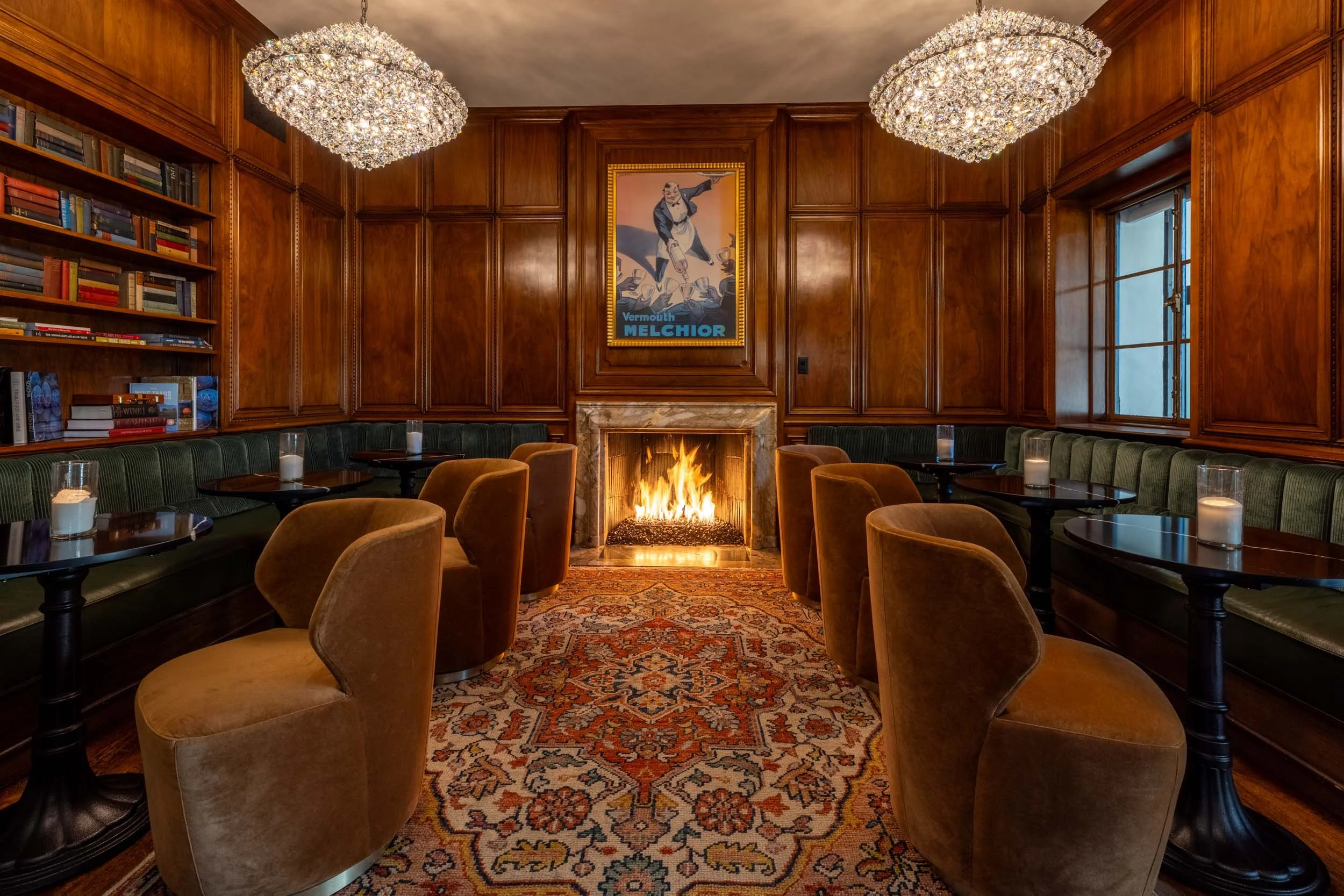 Visit Jamie's Wine Bar, an elegant wood-paneled room with - the perfect place for intimate conversation. 
