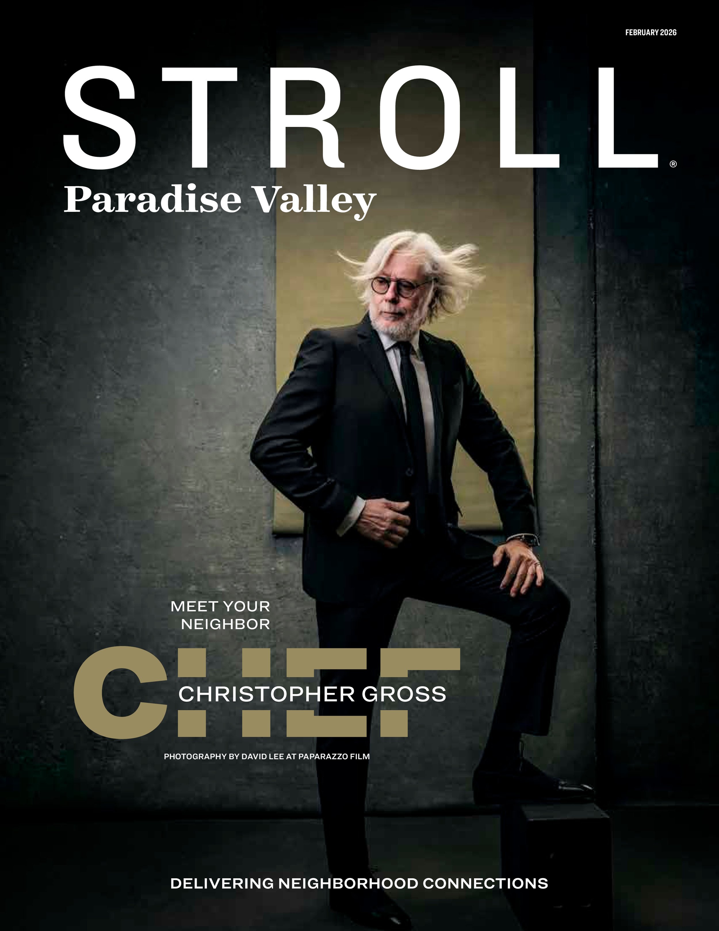 Magazine cover featuring Christopher Gross, 