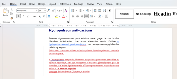 Example of optimization – how I added expert quotes to a top-performing page (French blog)