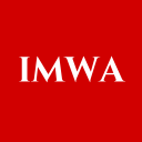 Red background with white text that reads 'IMWA'