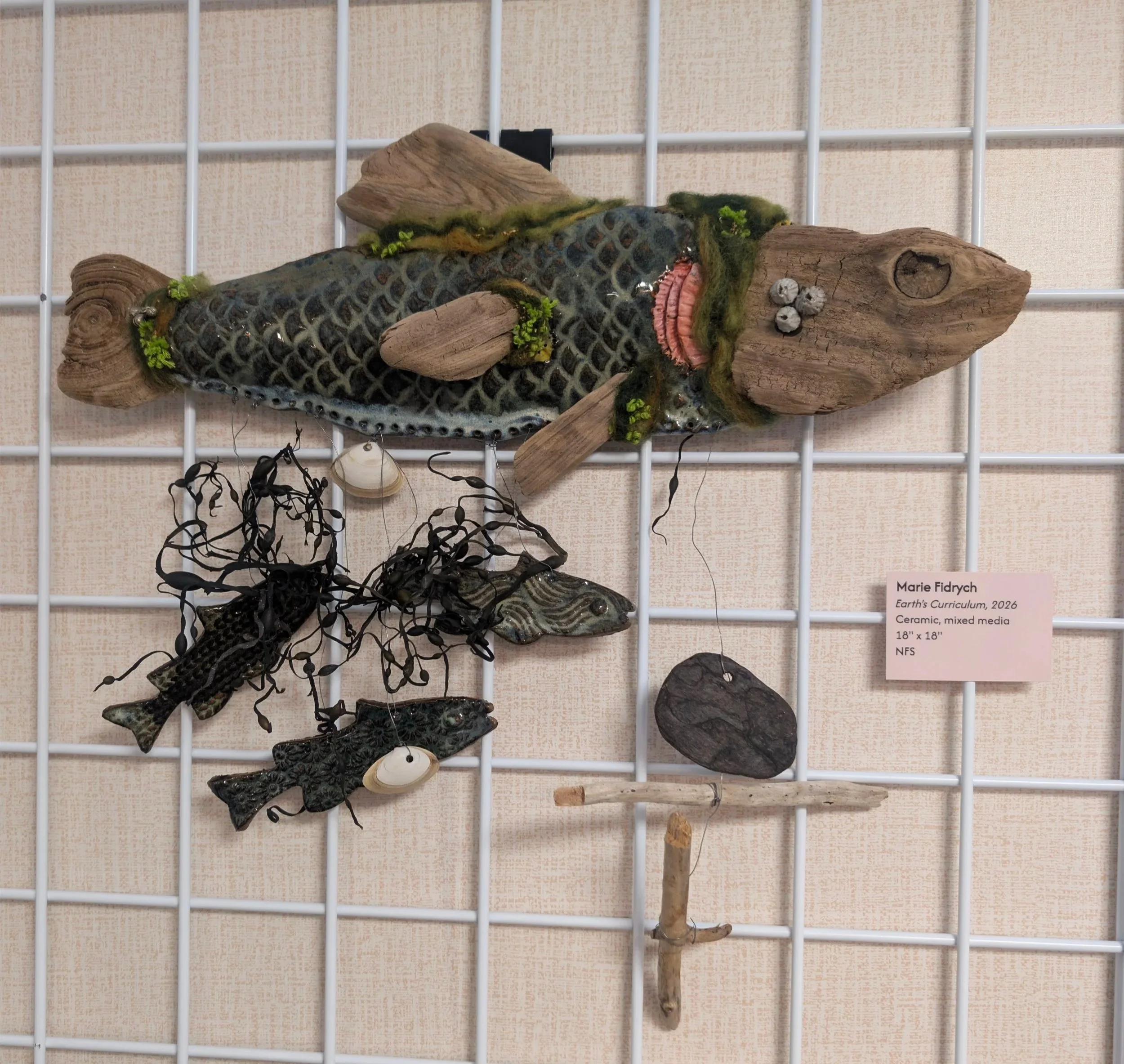 Earth's Curriculum, 2026 - Ceramic, mixed media - 18'' x 18'' - NFS