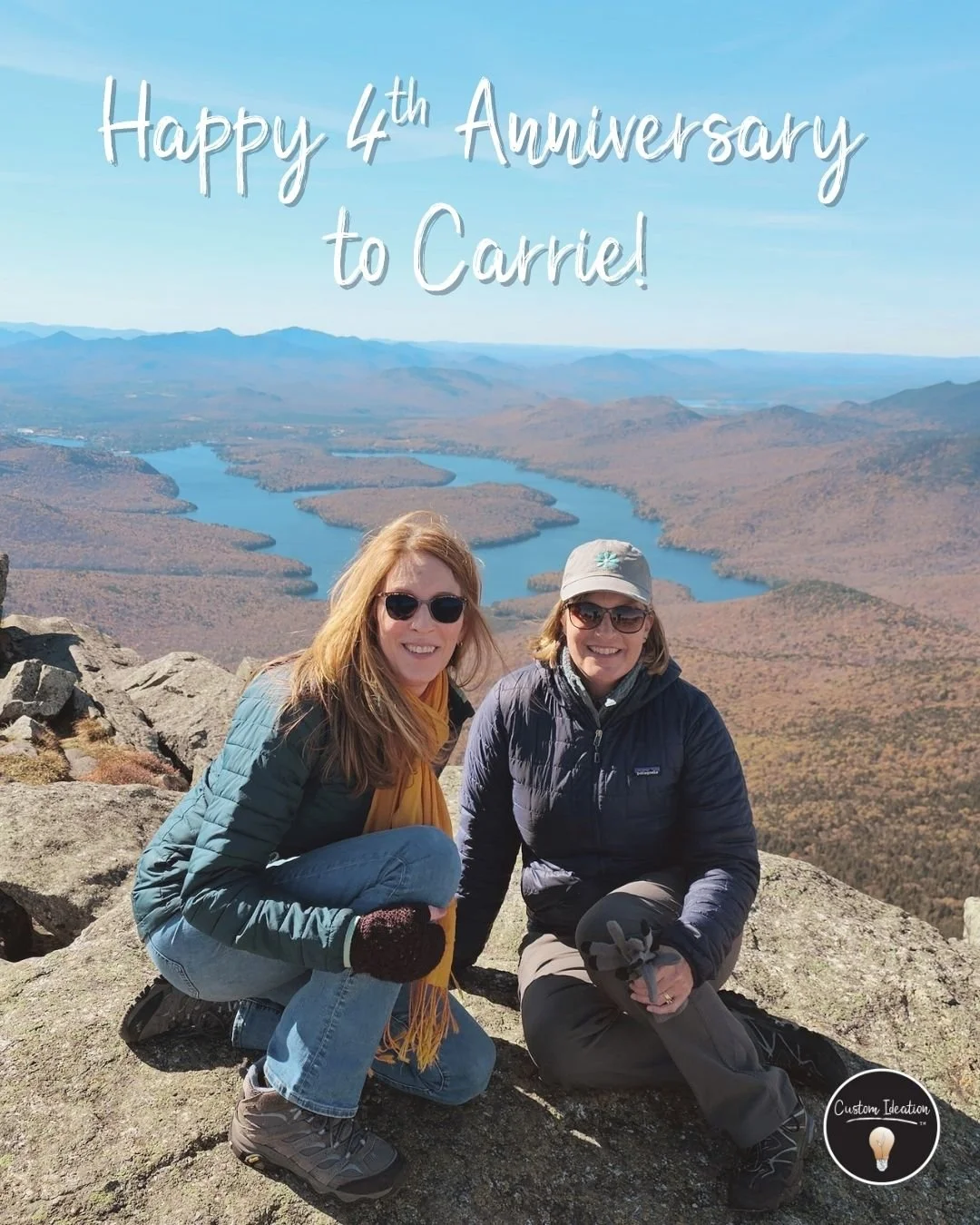 🥂 Cheers to Carrie's 4 years with the Custom Ideation team! She and Kimber celebrated over a remote work week in the beautiful Adirondacks. ⛰️

We&rsquo;re so fortunate to have Carrie on our team&mdash;her beautifully designed, well-built websites h