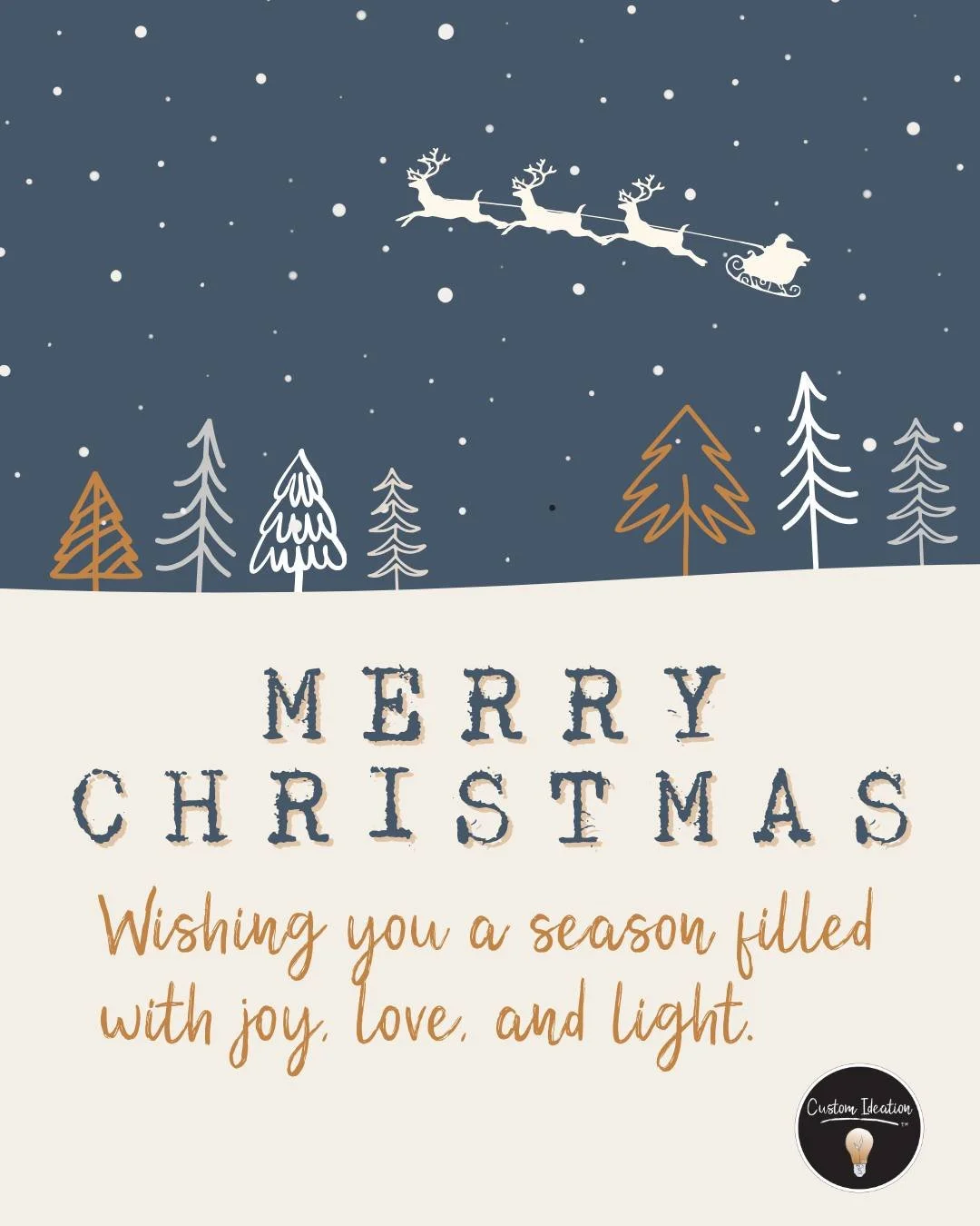 Merry Christmas! 🎄

Wishing our clients, friends, and community a magical holiday filled with joy and time well spent.

Thank you for all your support throughout the year! 💛

#CustomIdeation #BusinessMarketing #BusinessGrowth #SmallBusinessSupport 