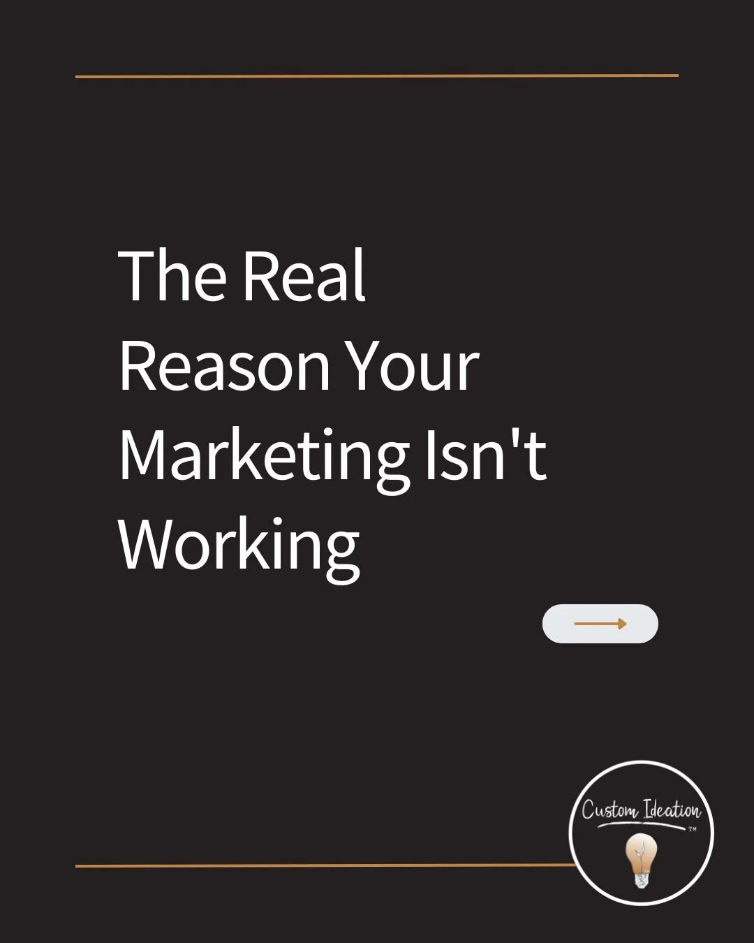 If your marketing isn't working, it's probably not because you aren&rsquo;t posting enough.

It's probably not the platform, or your logo, or skipping out on the viral trend you're being told to try.

More often, the real problem is a lack of strateg