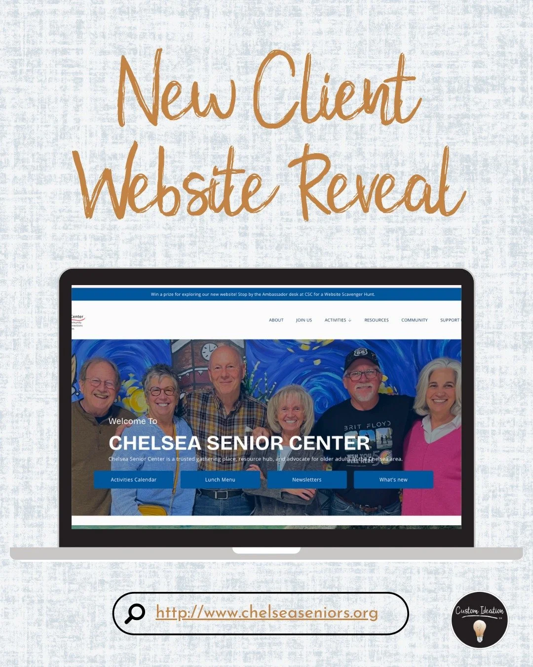 ✨ New Website Launch! ✨

We&rsquo;re excited to reveal the brand-new website for @chelseaseniorcenter &mdash; a welcoming community hub for connection, wellness, learning, and fun.

From programs and events to membership information, volunteer opport