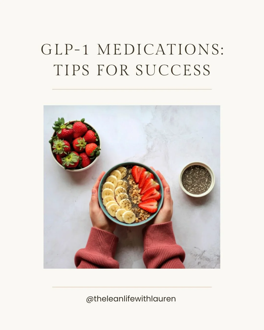 Success on GLP-1 medications isn&rsquo;t just about the drug- it&rsquo;s about how you support your body and your habits.

Small, consistent meals, protein first, hydration, fiber, and strength training are key. Pair this with a support team and a mi