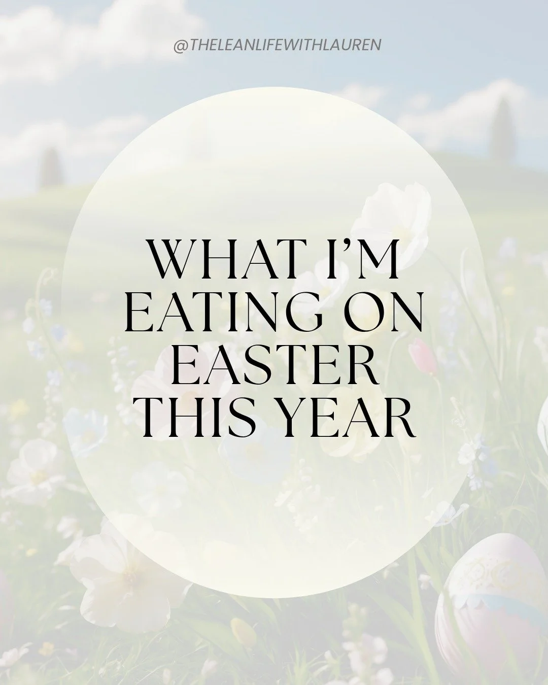 What I&rsquo;m eating on Easter this year 🐣✨

Easter snuck up on me this year&hellip; but I love it for what it is&mdash;simple, family time, and that feeling that spring is finally here.

Here&rsquo;s what my day will look like:

Starting slow with
