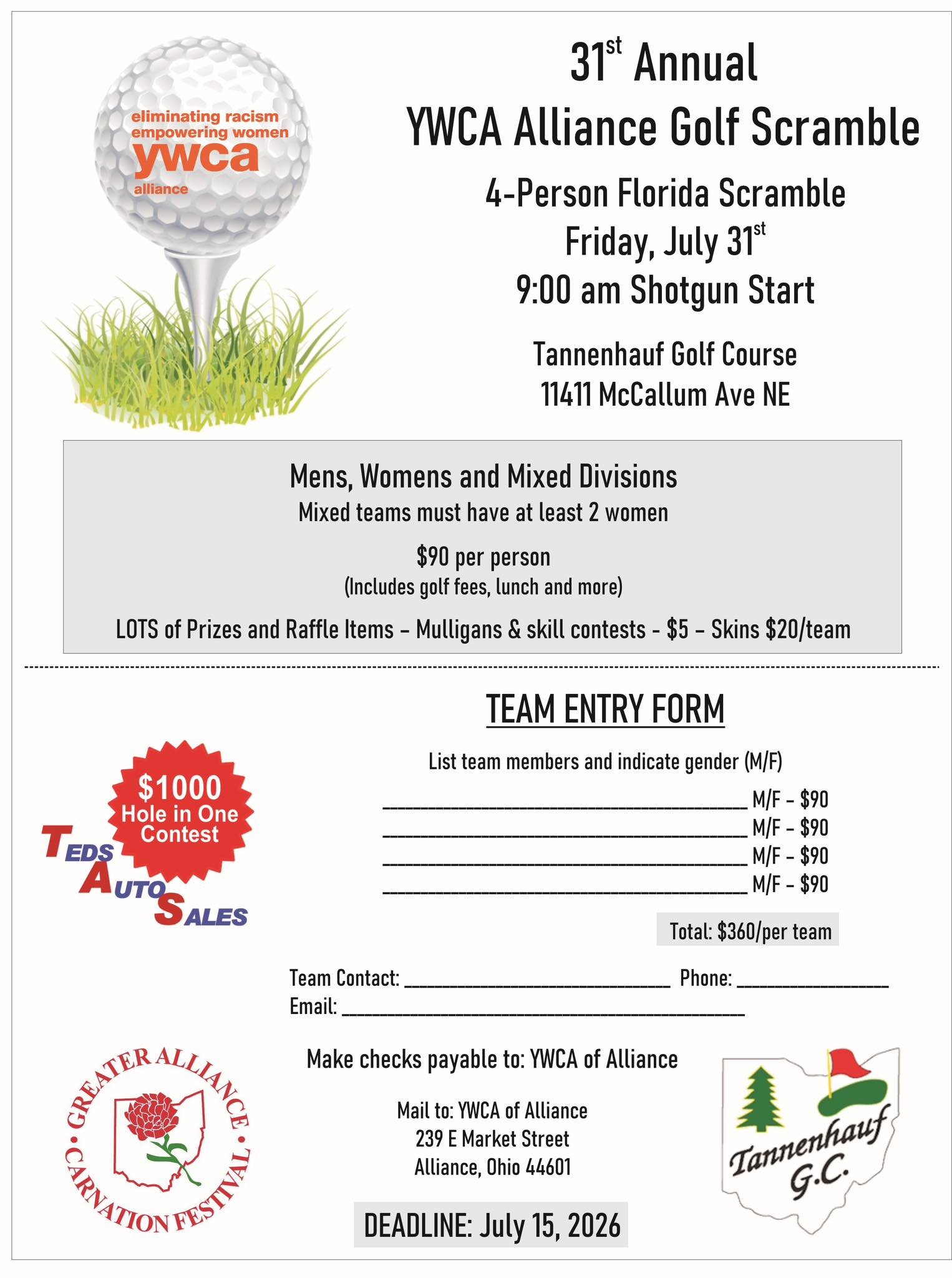 31st Annual YWCA Alliance Golf Scramble