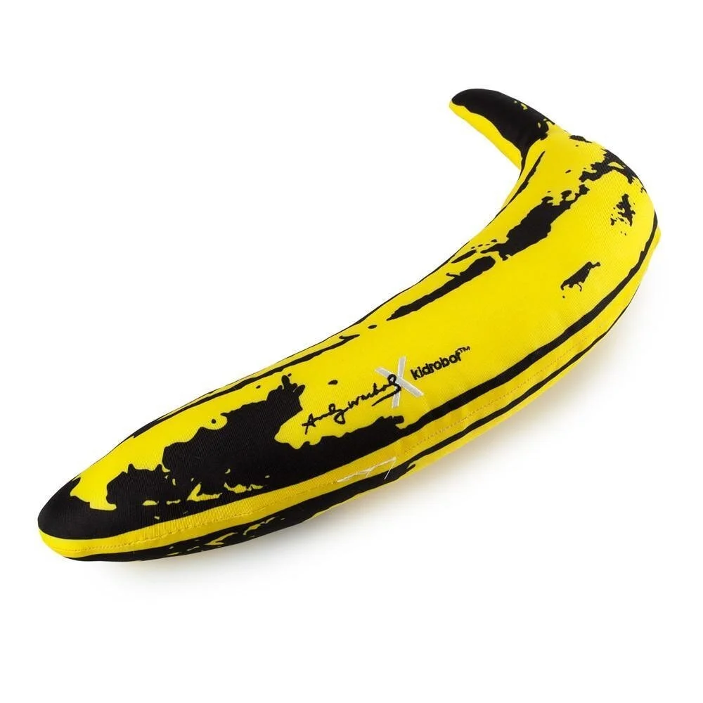 ANDY WARHOL YELLOW BANANA POP ART PLUSH PILLOW — STANDARD X  display picture 1