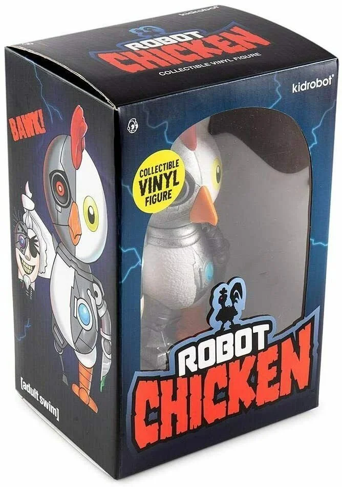 ADULT SWIM] KIDROBOT X ROBOT CHICKEN VINYL ART FIGURE (SILVER