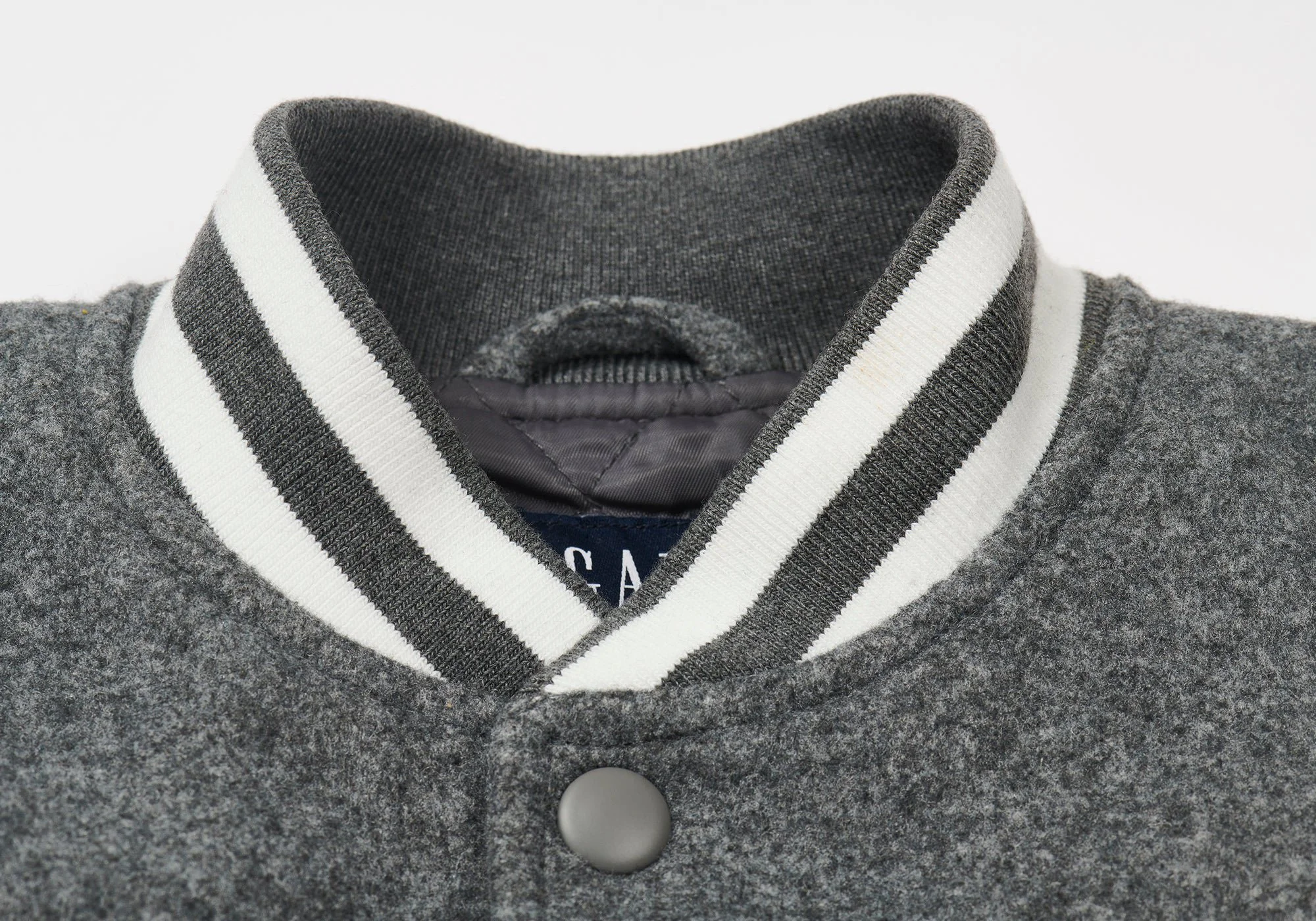 PALACE GAP VARSITY JACKET GREY — STANDARD X FUTURE