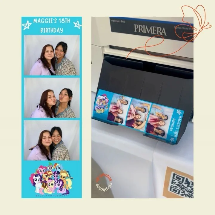 our state of the art printer prints high quality, vivid colored images in just 6 seconds 🤩 
perfect for events or parties with lots of guests!
