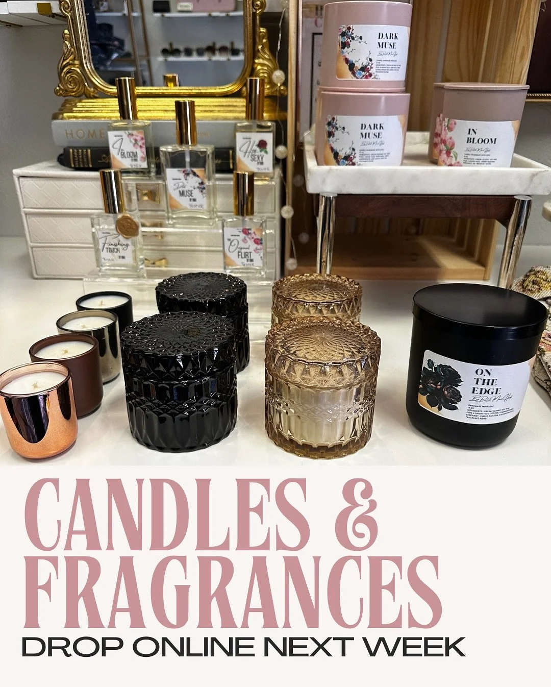 Luxury, but make it mindful.
Each scent is hand-poured, non-toxic, and made in small batches — because you deserve fragrance that feels as good as it smells.
Candles + fragrances drop online next week.