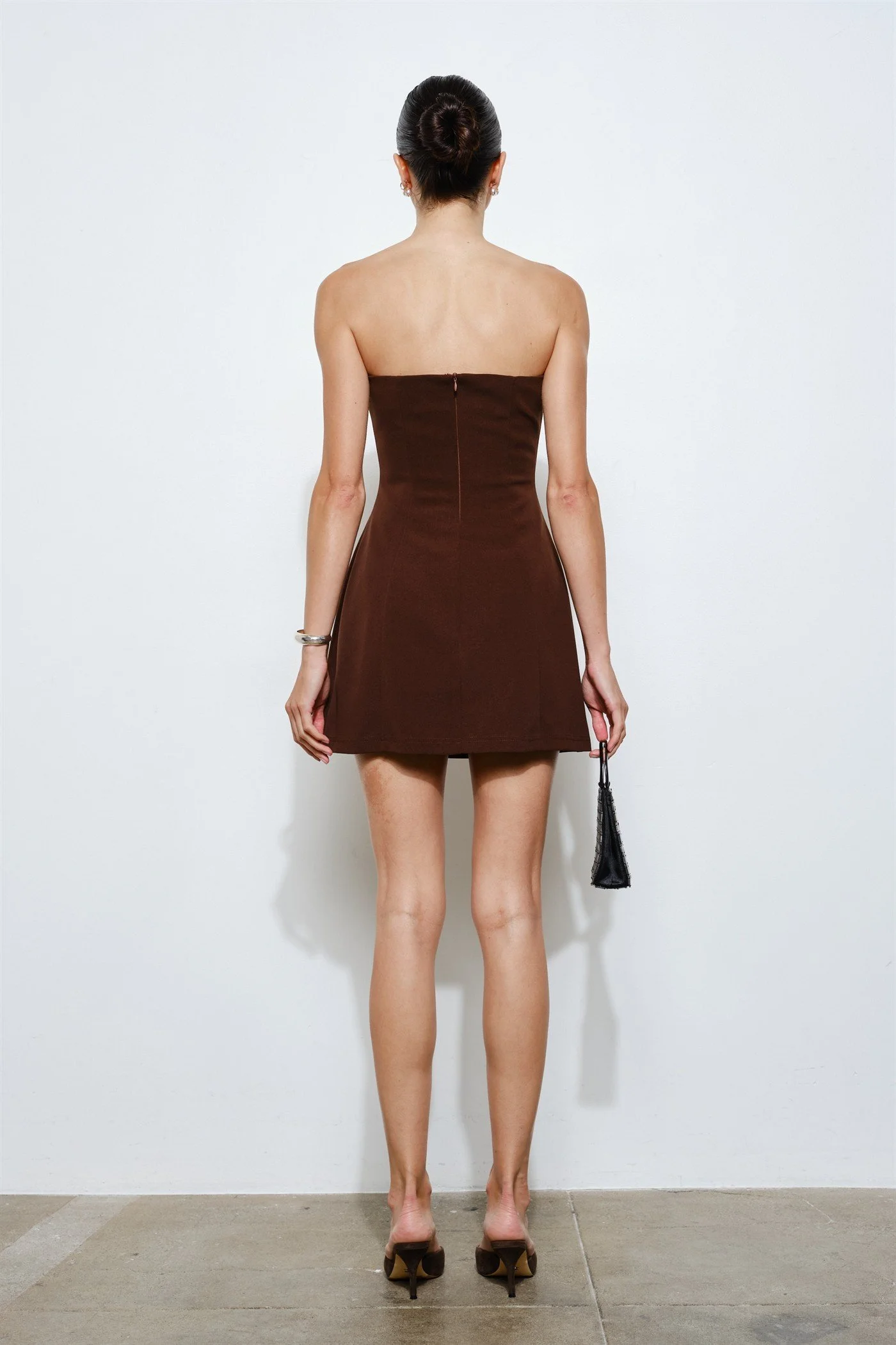 The Valentina Strapless Mini Dress Chocolate HOUSE OF BOLDEN The Valentina Strapless Mini Dress Chocolate HOUSE OF BOLDEN