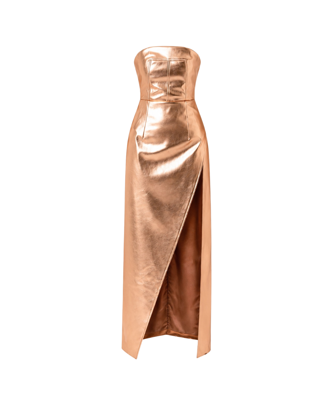The Alessia Faux Leather Maxi Dress