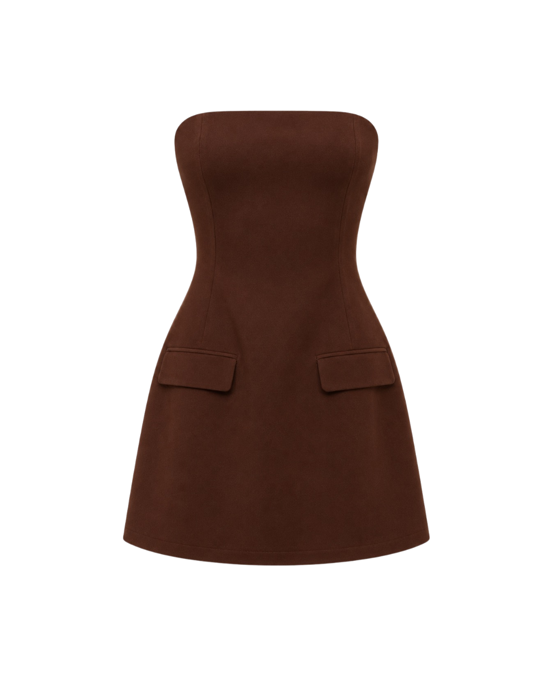 The Valentina Strapless Mini Dress – Chocolate