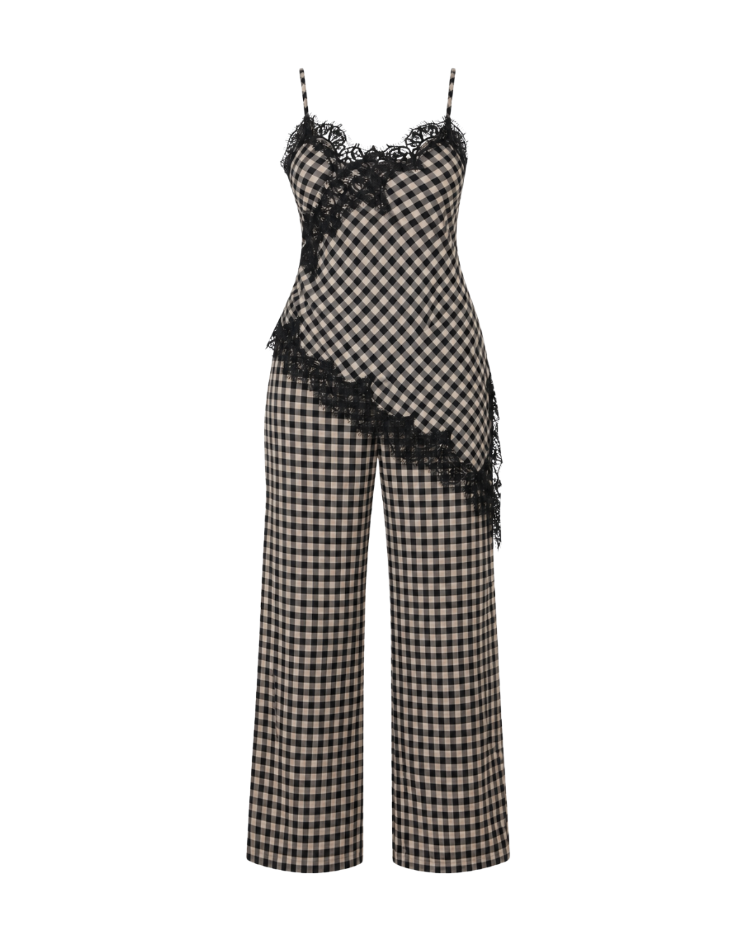 The Colette Lace Gingham Set