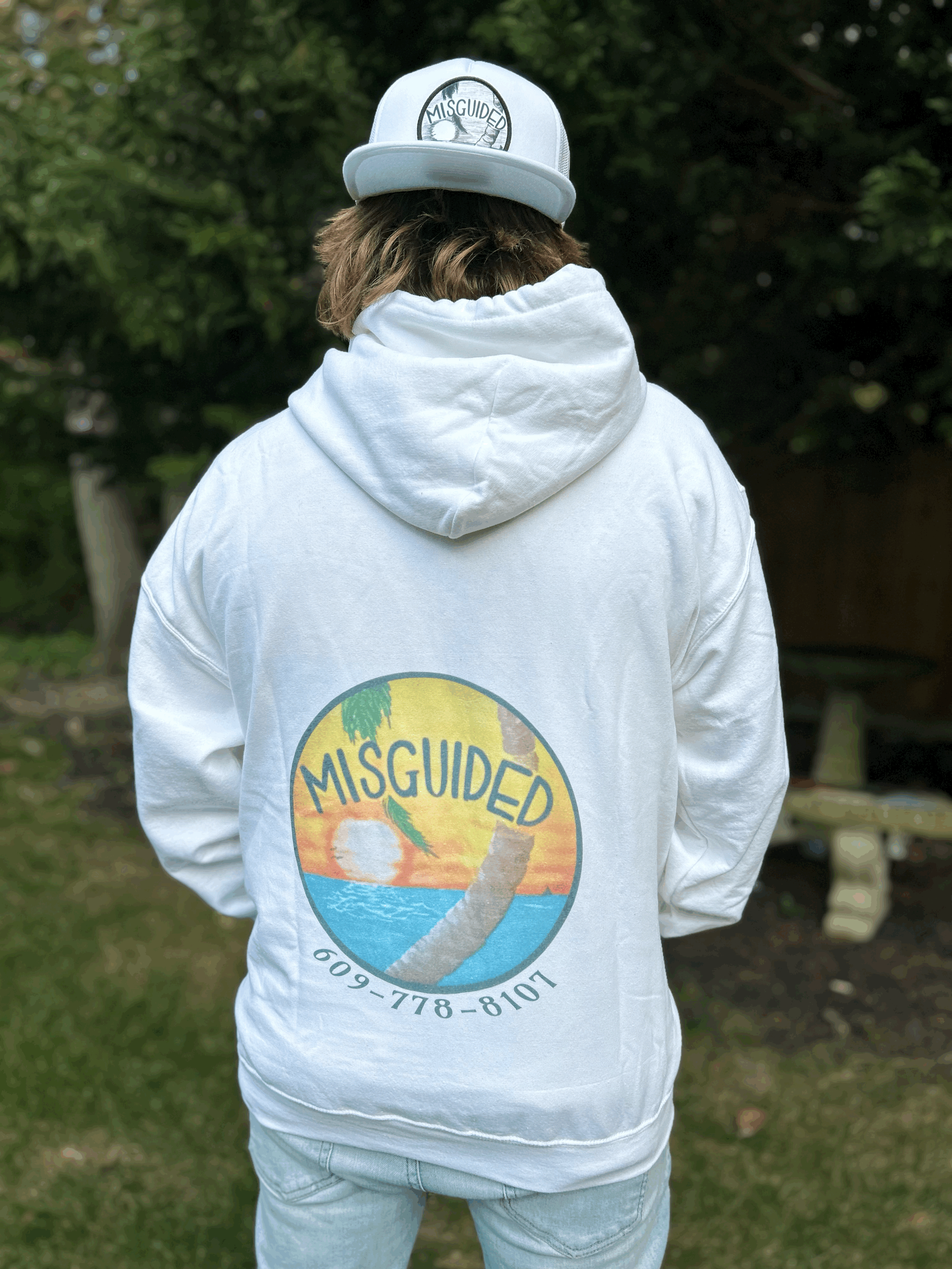 White Misguided Hoodie