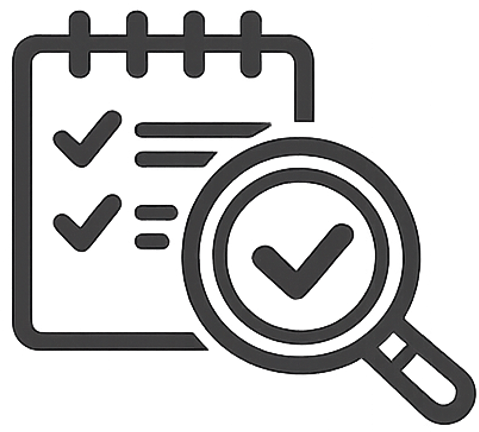 Geometric drawing of an outline square with sections divided by vertical, horizontal, and circle lines.