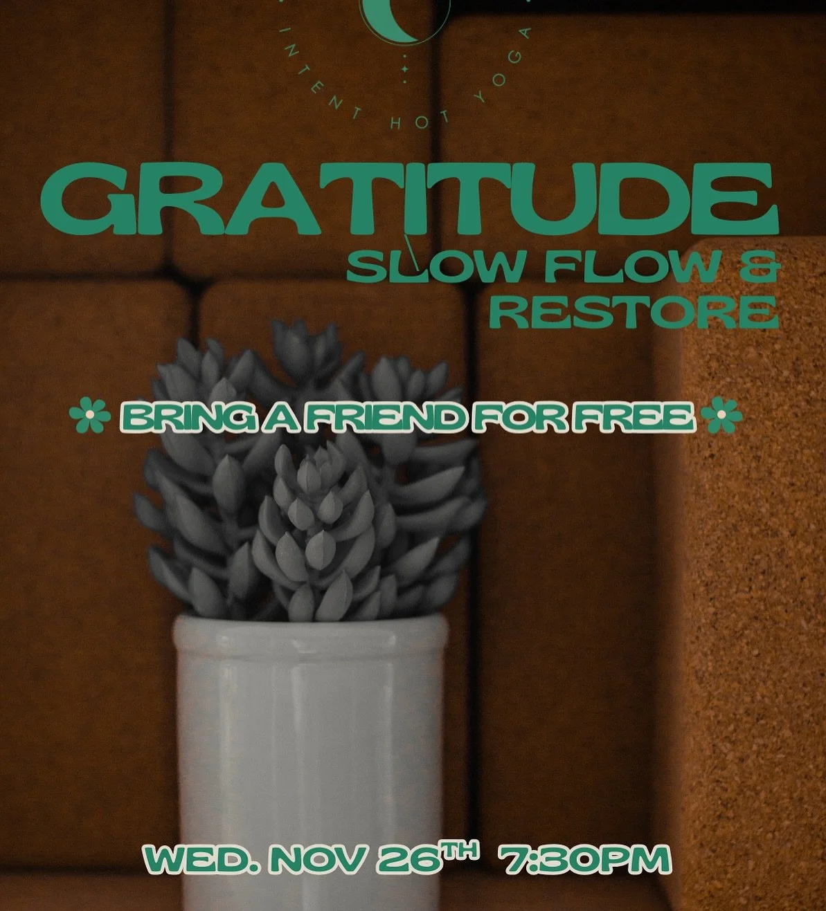 Grounding through Gratitude, join @sundogyogaa this Wednesday evening for a 60min Slow Flow &amp; Restore. 

This gratitude-centered practice will give you space to intentionally move, find grounding &amp; support your body/nervous system before the 