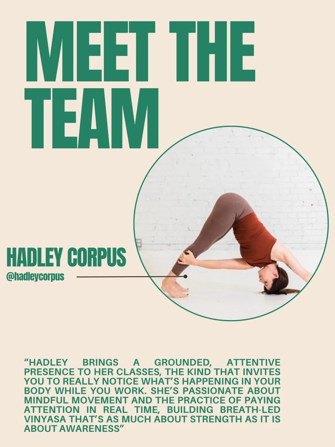 Intent fam, meet Hadley! 

Hadley just landed in Bellingham last week from Cincinnati. She brings over 13 years of experience teaching Yoga, Pilates, strength and pre/postnatal movement. Hadley loves helping students work the edges of themselves with