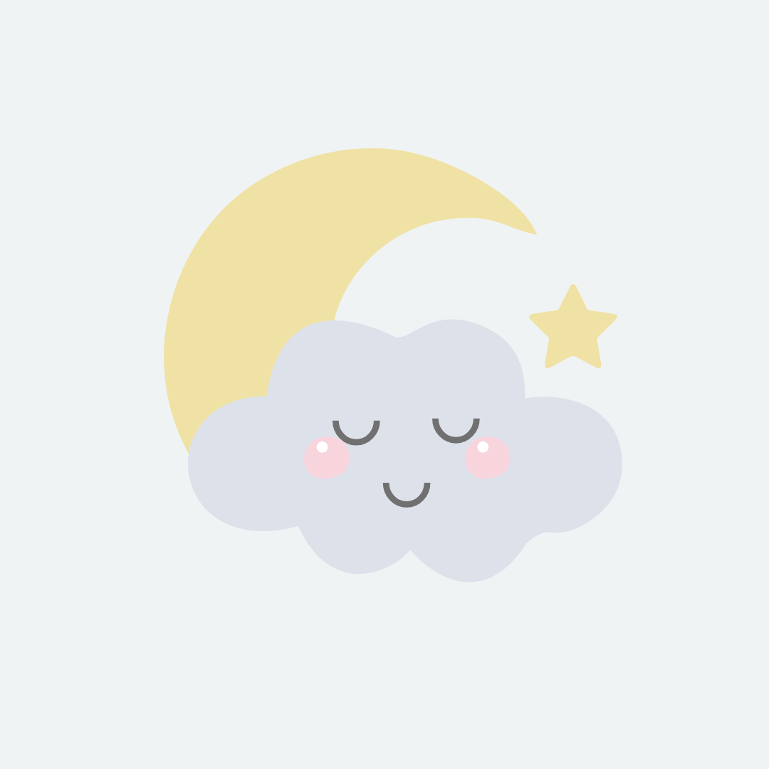 cloud sleeping under a moon