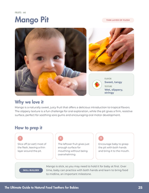 Mango pit teether page