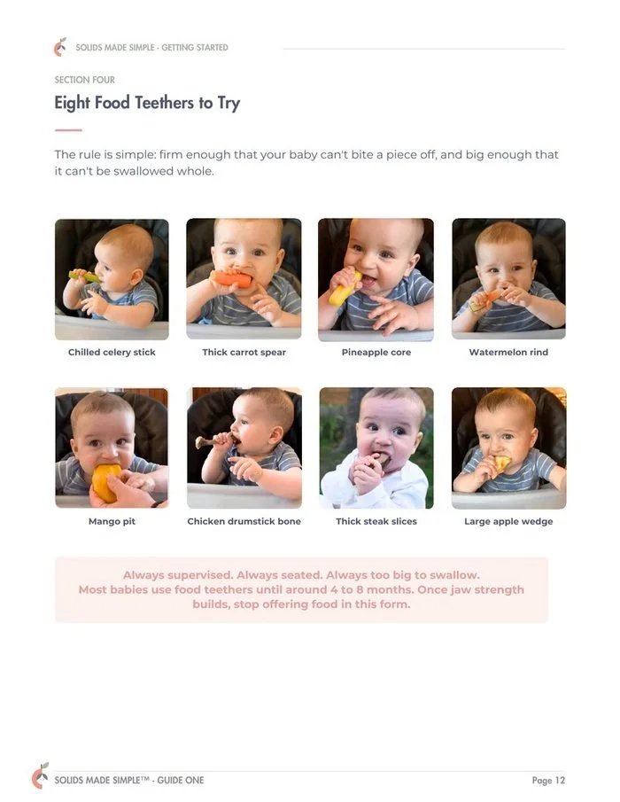 Eight food teethers to try page