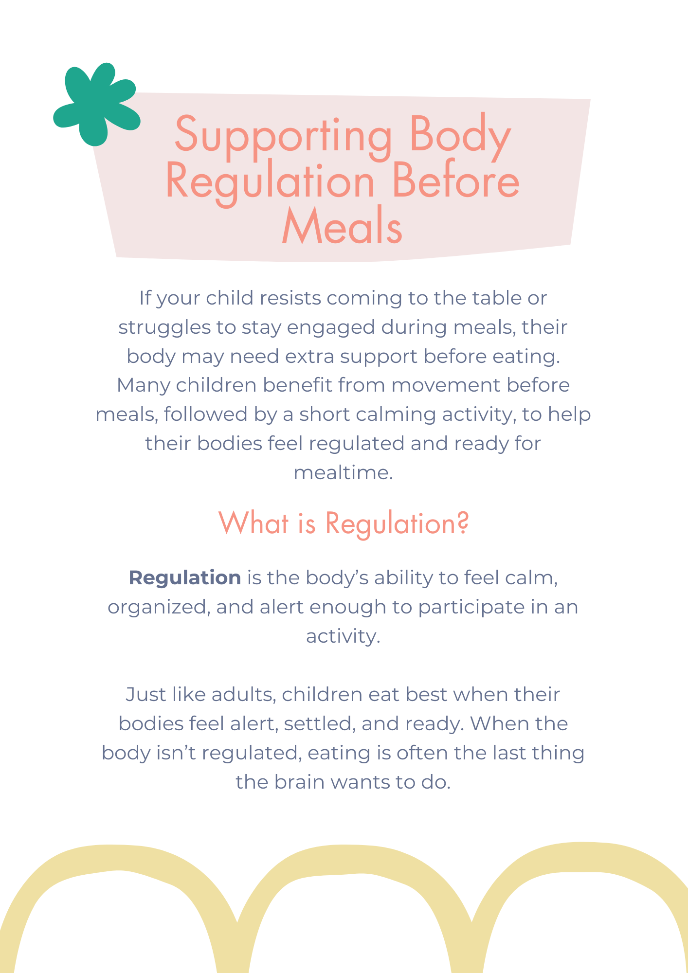 Supporting Body Regulation Before Mealtime (FREE) — Kids Feeding Wellness
