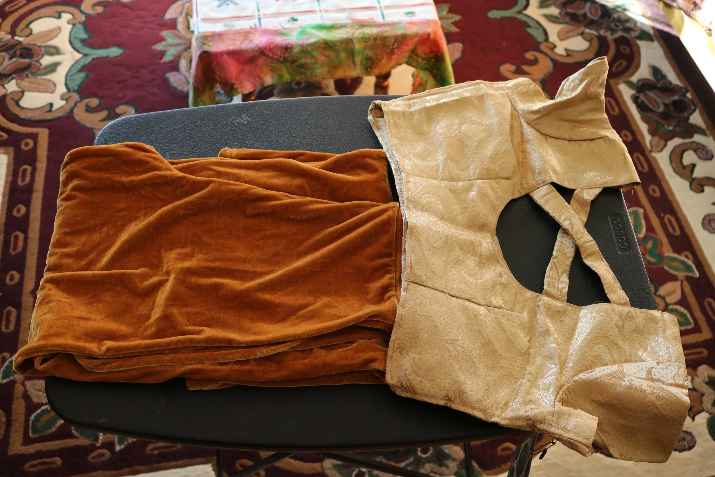 "The Gold Obsession" Ultra Crop Top with Velvet Pants