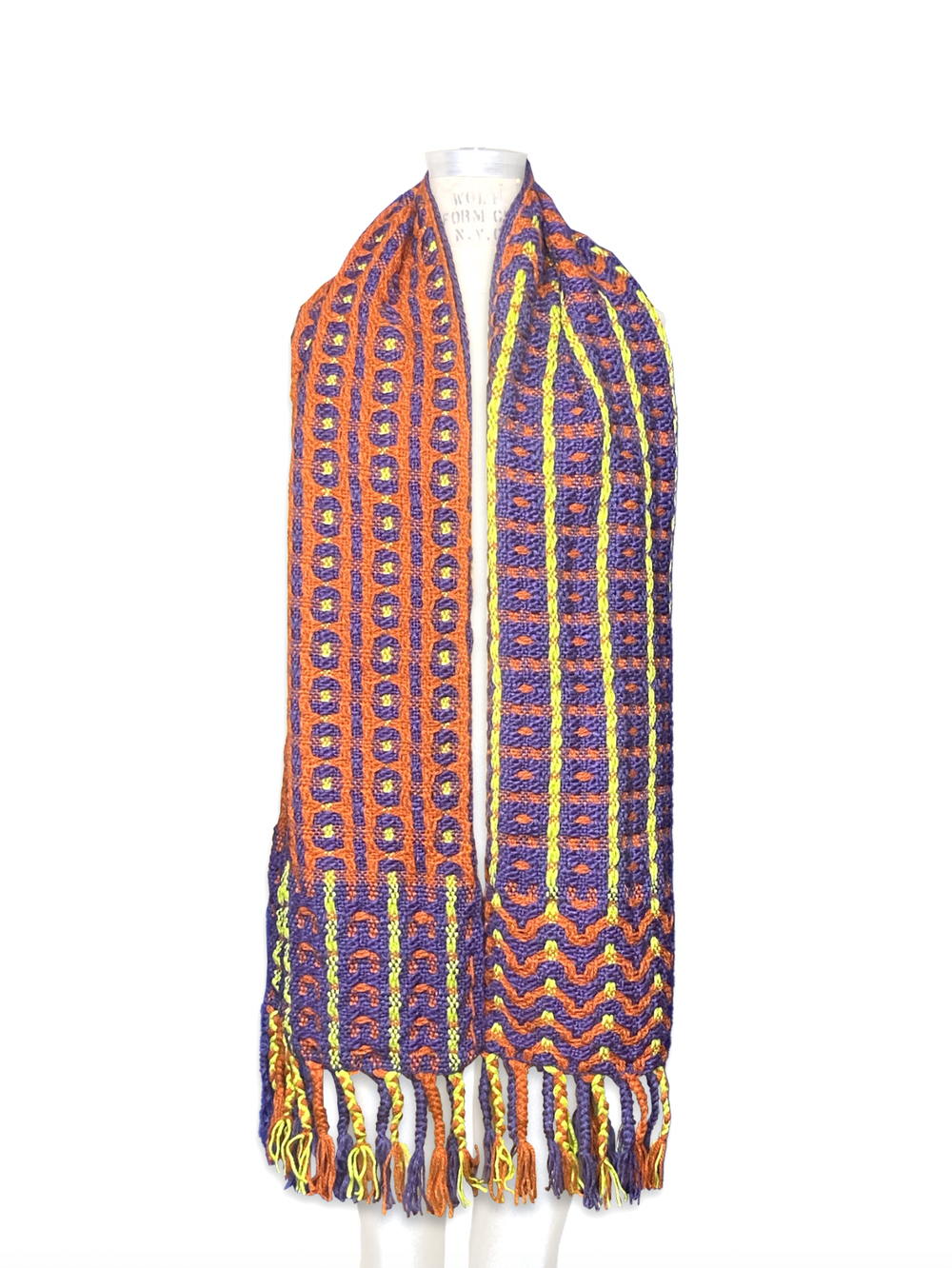 Multi Color Double Weave Chunky Scarf — Tocapus Weavings