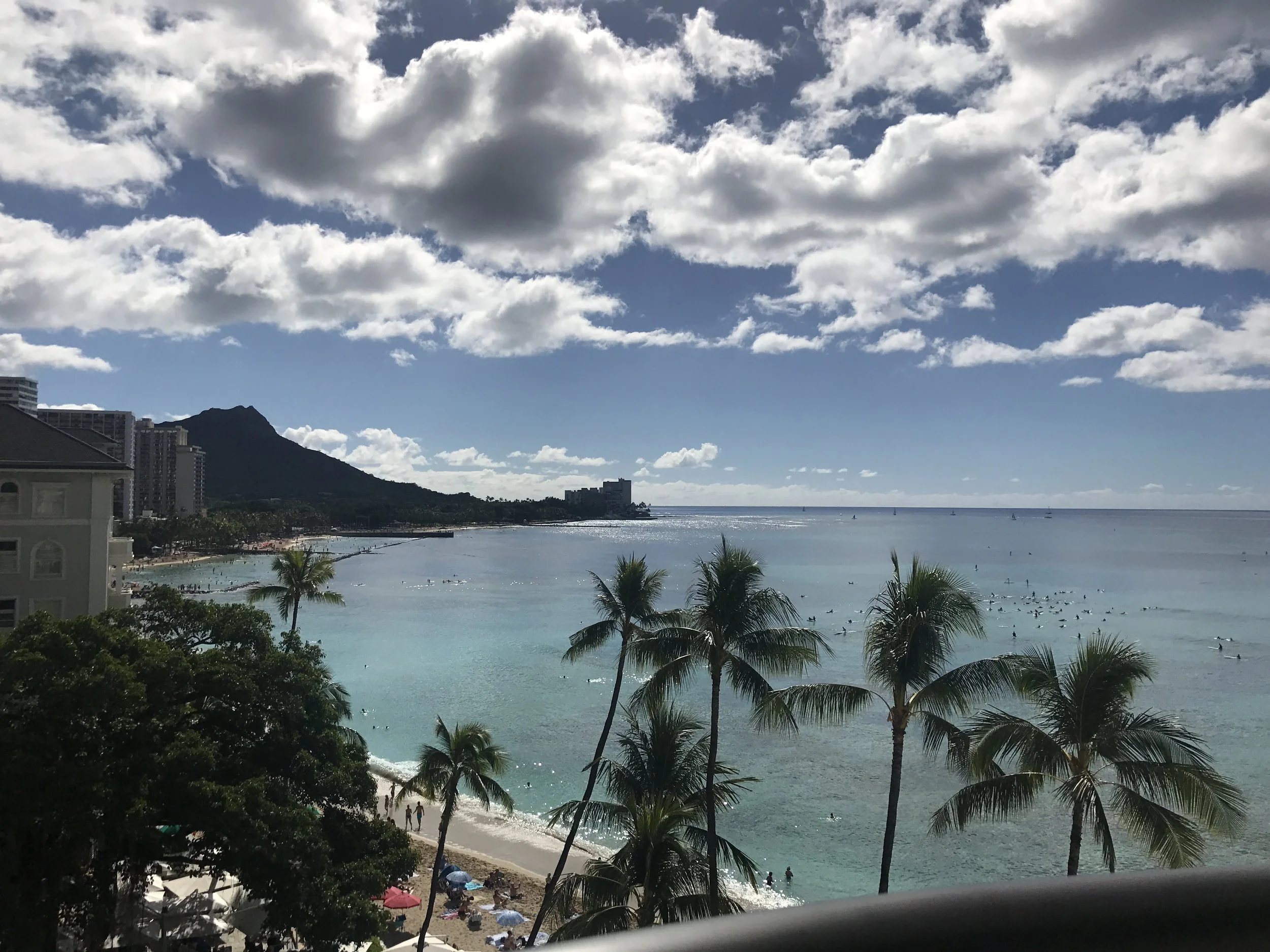 Oahu-Hotel View of Diamondhead-Moana Surfrider.JPG