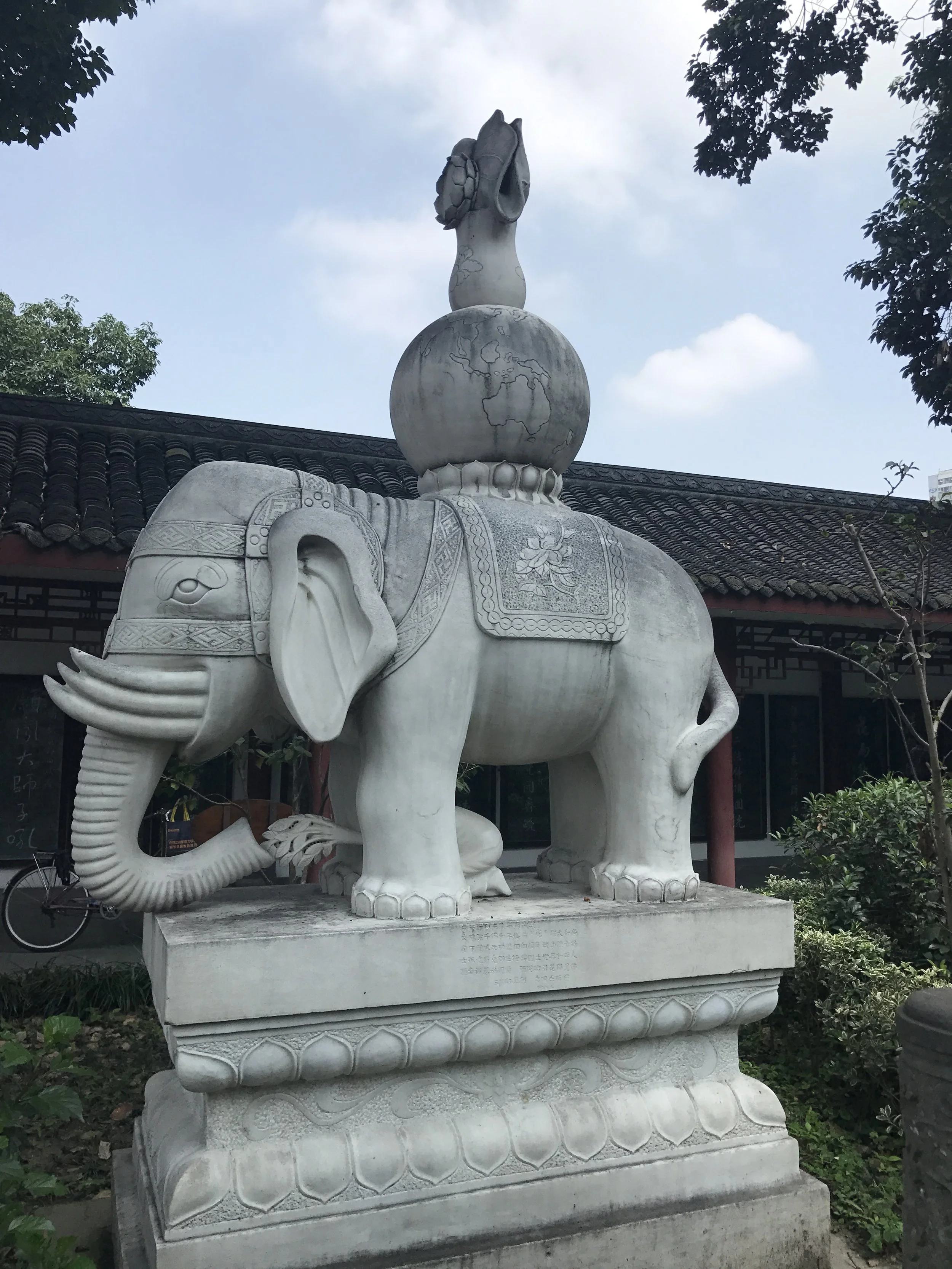 Chengdu China Temple Elephant Statue.JPG