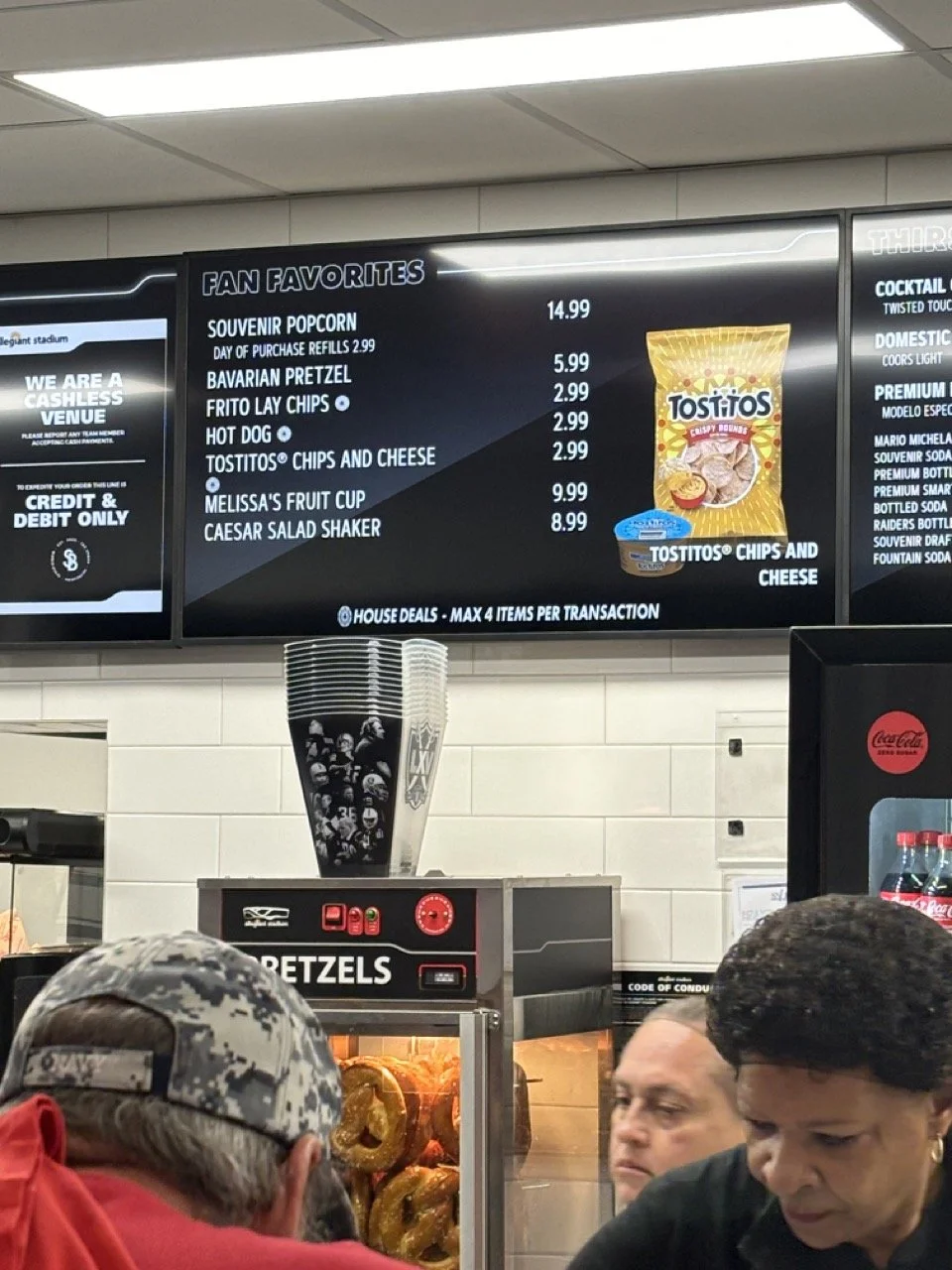 Allegiant Stadium Menu $3 Three Dollar Hot Dogs.jpeg