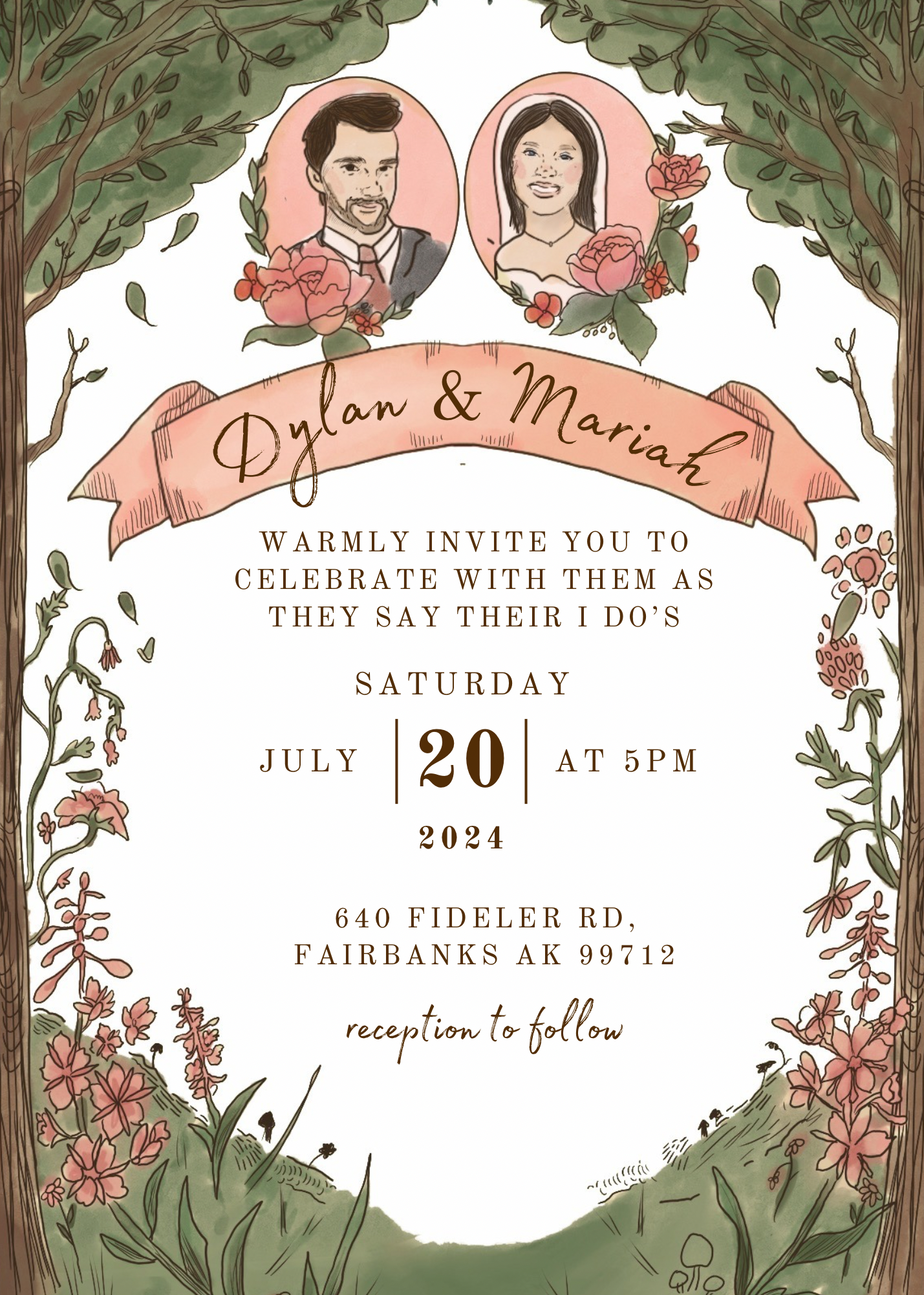 Dylan & Mariah Wedding invite 2024