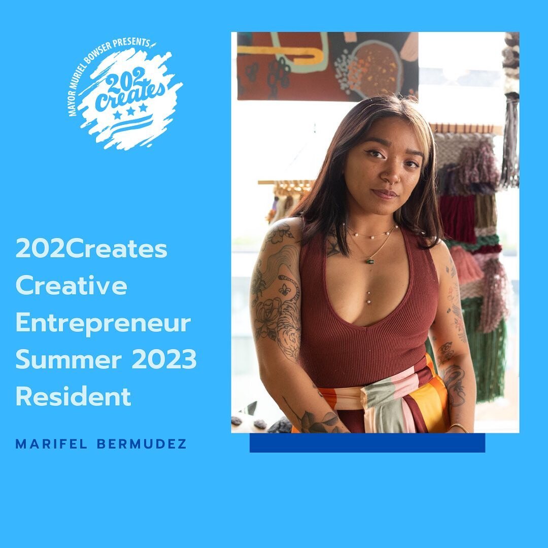 Excited to share that I am a Summer 2023 cohort member of Mayor Muriel Bowser Presents 202Creates Creative Entrepreneur Residency.  During this three-month program, I am looking forward to taking my creative entrepreneurial skills to the next level. 