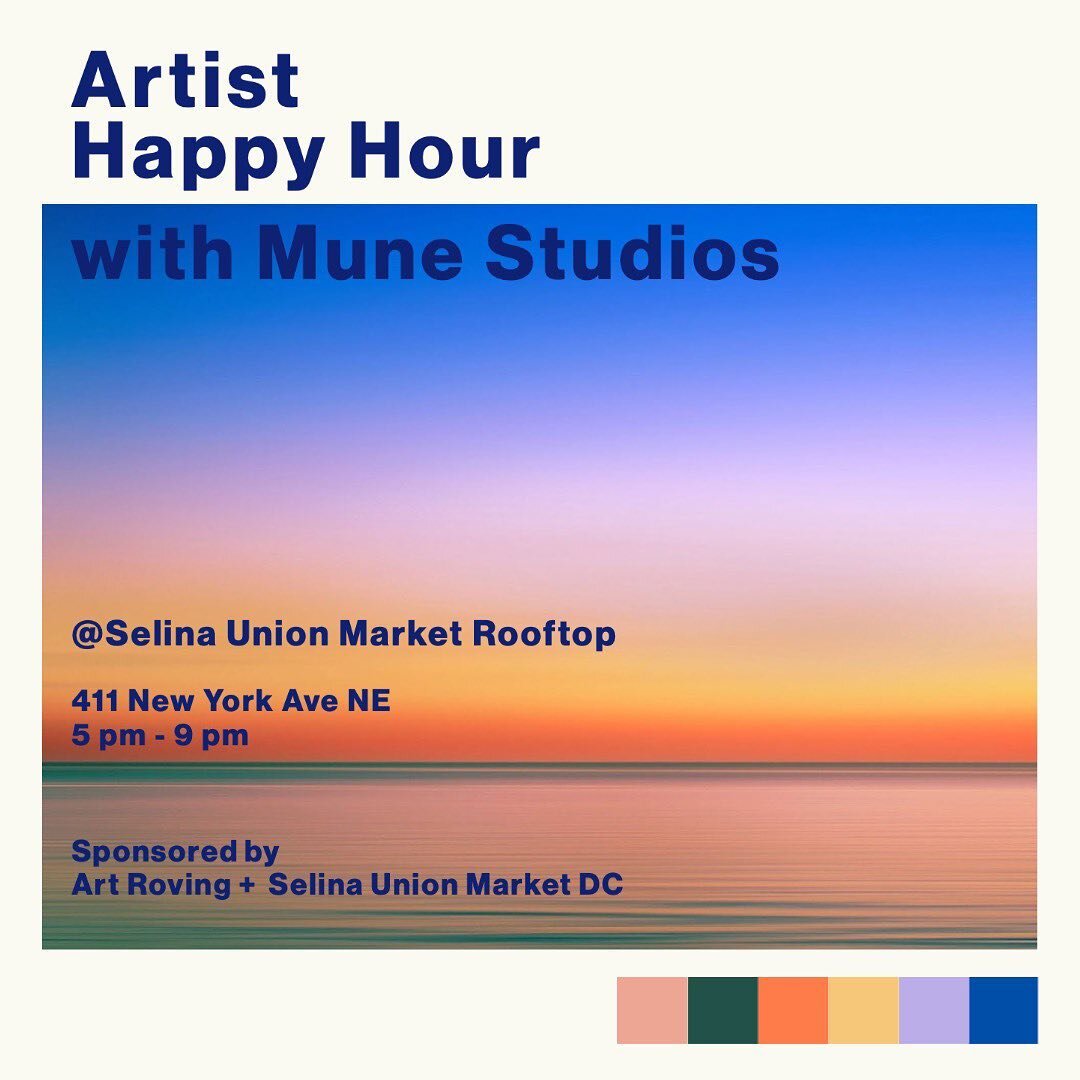 Join me for a Mune Studios Artist Happy Hour at @selinaunionmarketdc &lsquo;s rooftop this Wednesday (5/24) from 5pm - 9pm!!

Featuring a pop up installation of Mune Studios, music, cocktails, &amp; the classic Selina rooftop vibe 🤍💙

#fyp #artists