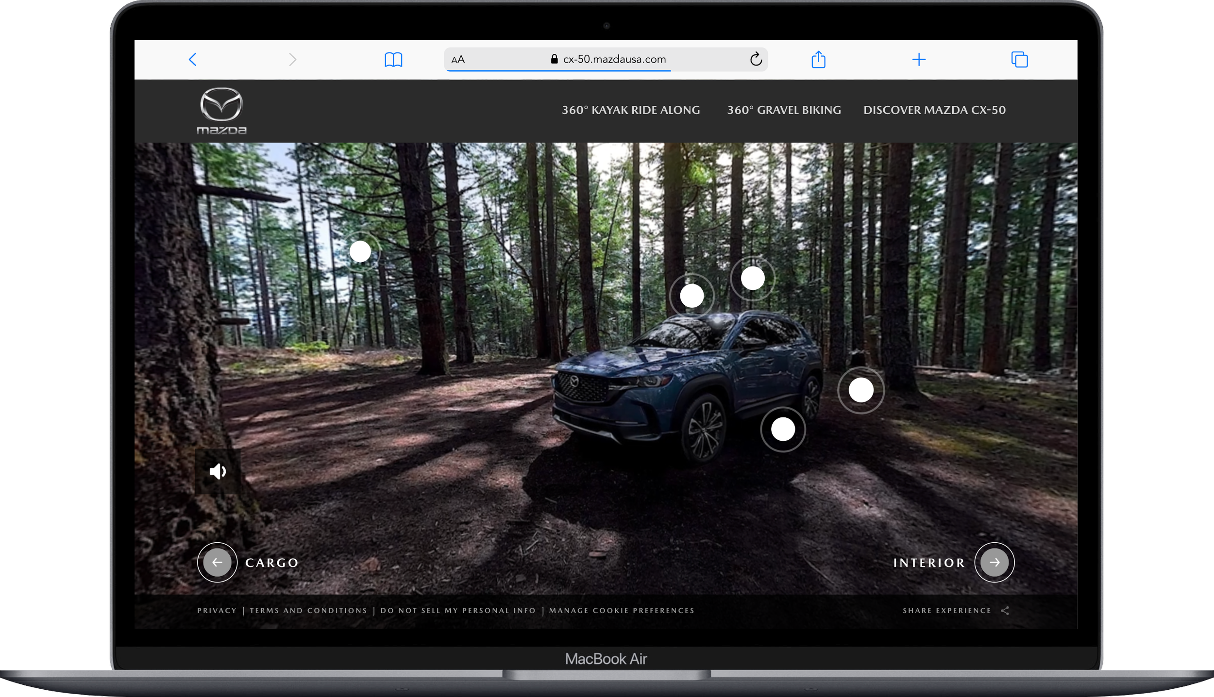 Unveiling the Mazda CX-50 with an Immersive Web Debut — Andres Fabian