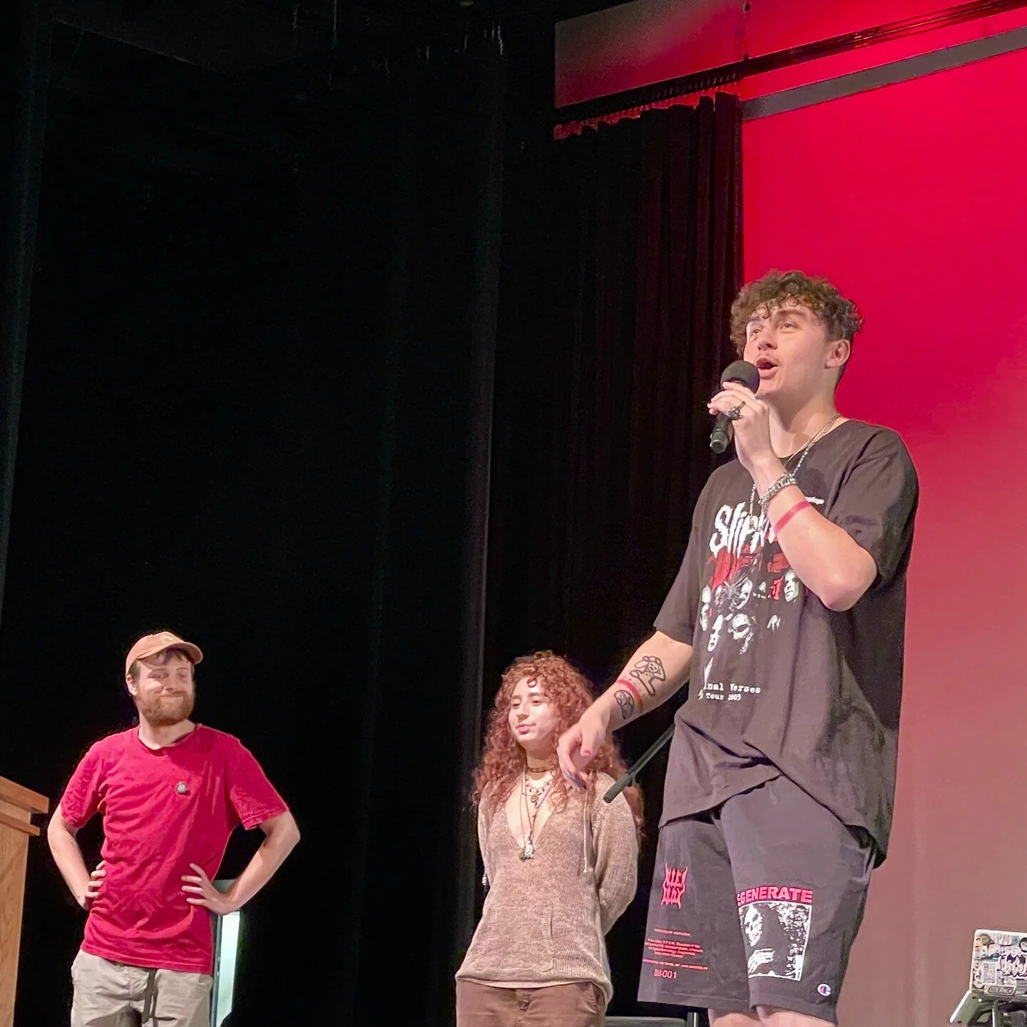 Picture: Miles Sennett as Program Director for WZRD, Clay Cofre as the EIC for Seeds, and Contributing Writer for QueOndeeSola, and Xavier 
Morales-Greene as the managing editor for QueOndeeSola
Picture taken by @huntrrams 

One of the highlights fro