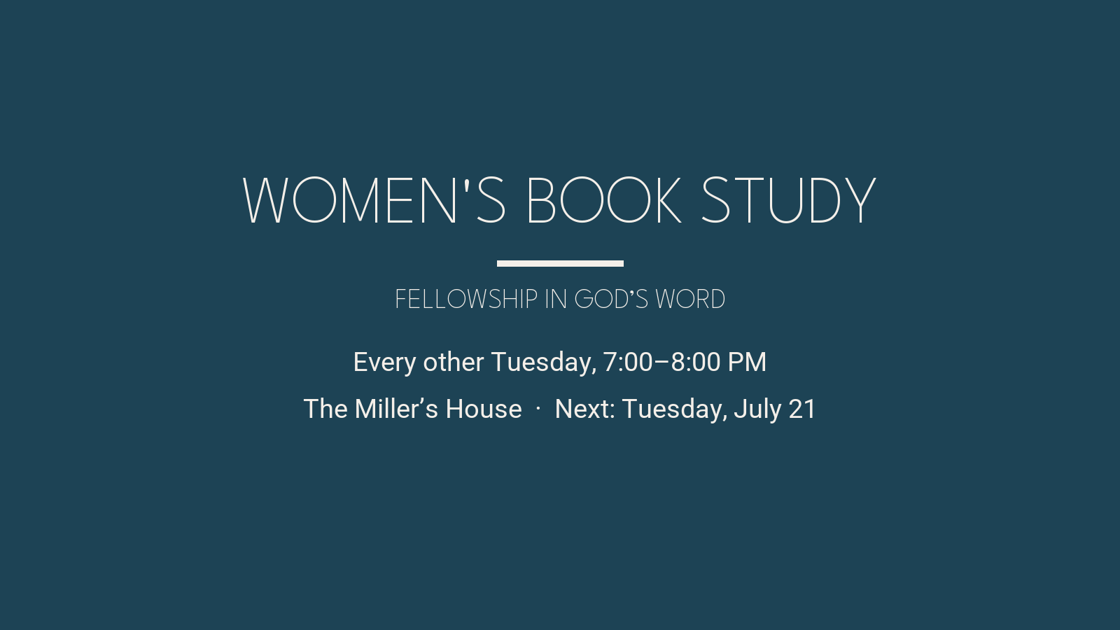 Women's Book Study