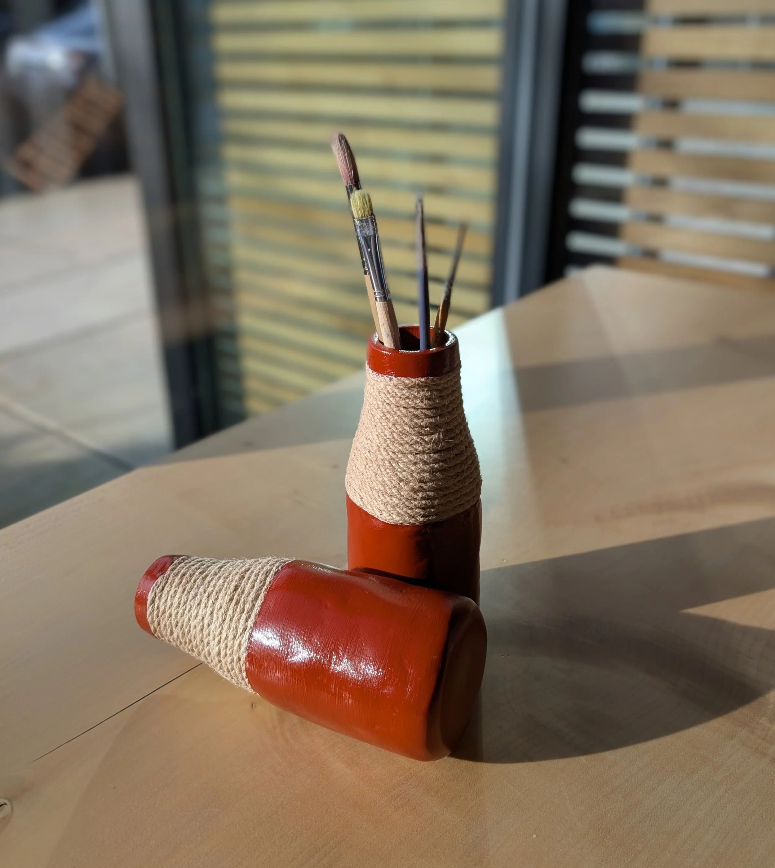 Handmade Air Dried Paper Clay Vase