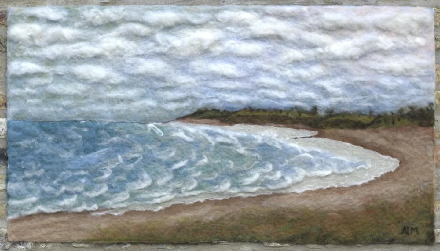 A new beach landscape tapestry. I&rsquo;m missing the northern beaches incredibly so I based this work off my favourite beach in Mona Vale, Sydney🩵