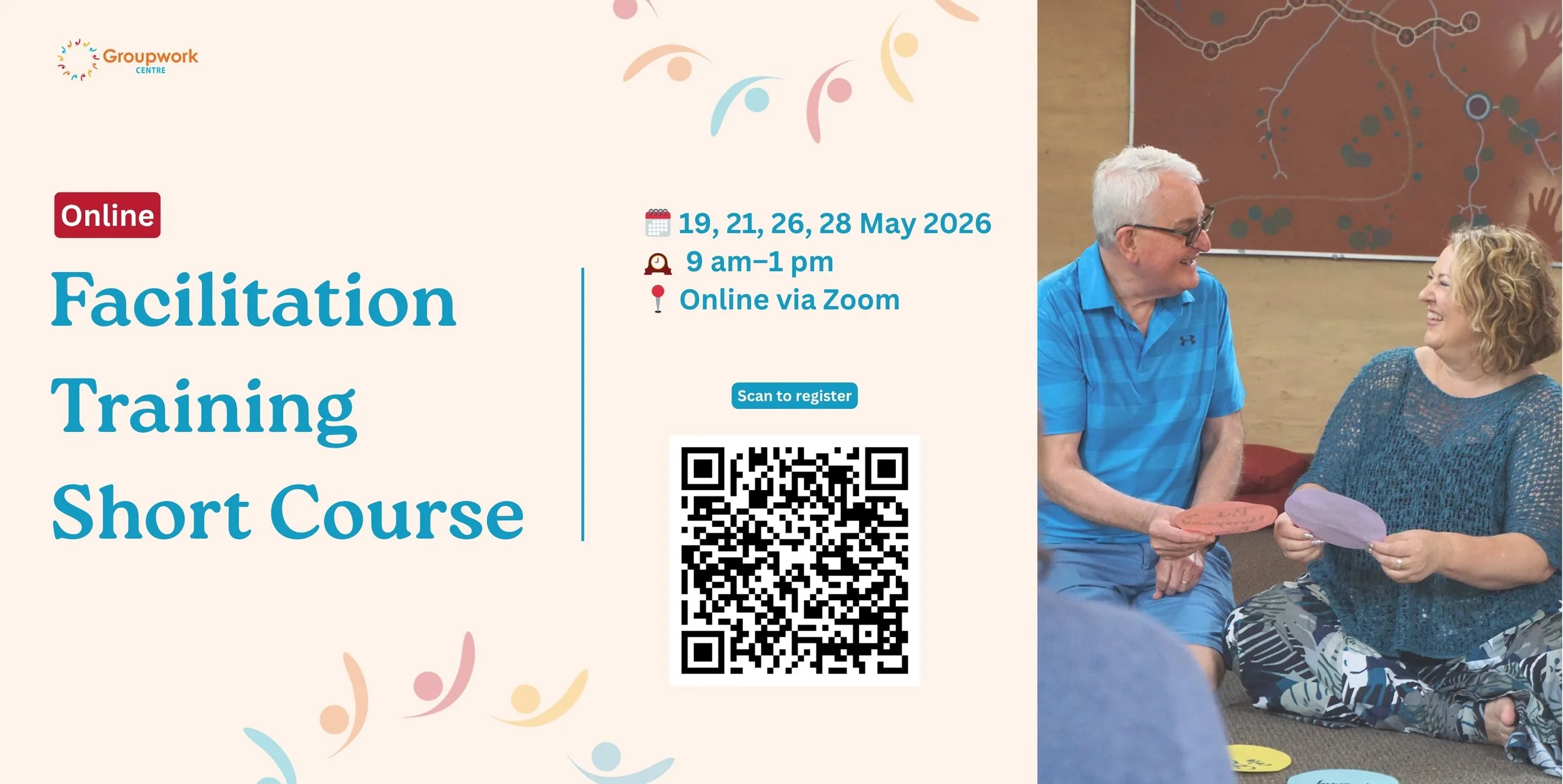 A banner for Online Facilitation Skills Training on May