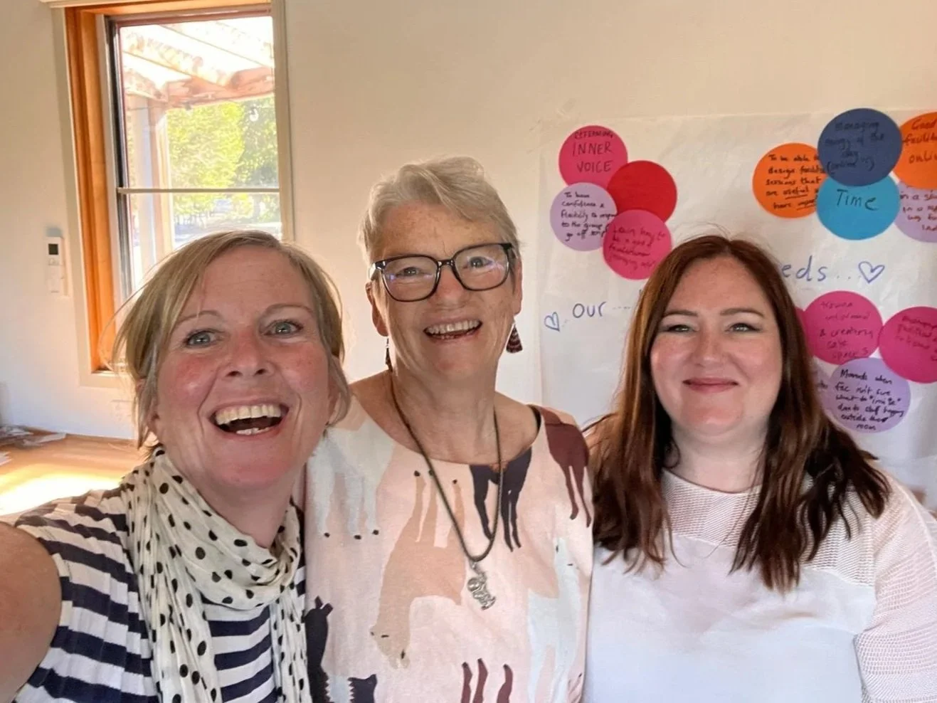 Keira took a selfie with Janet and Sarah, the facilitators for the course