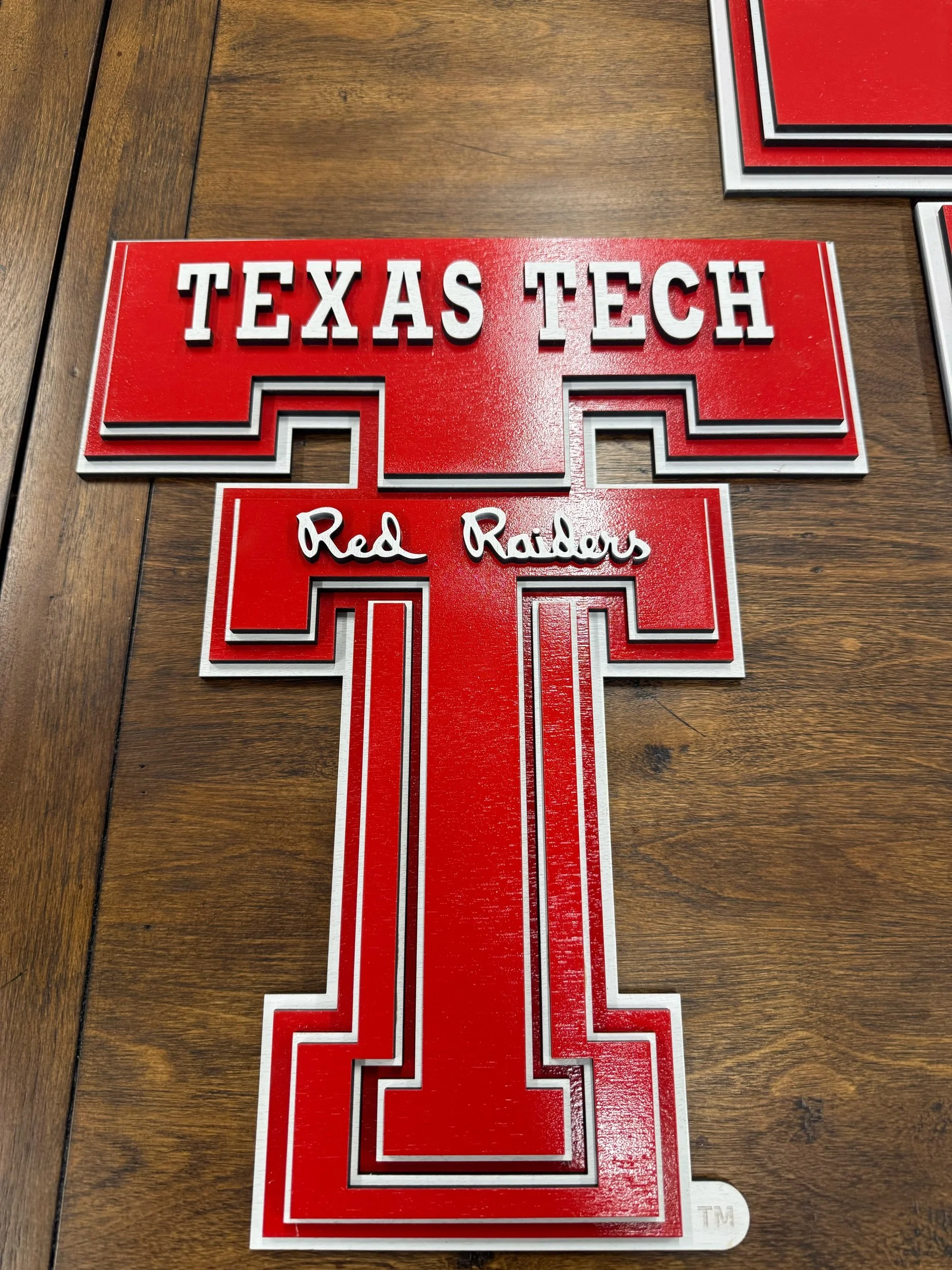 Texas Tech Double T Wall Art – 16" Scoreboard Edition | Handmade Wood Sign
