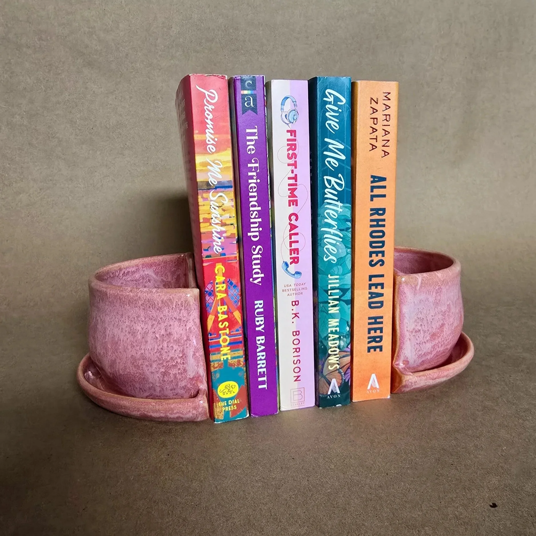Pink Bookend Planters