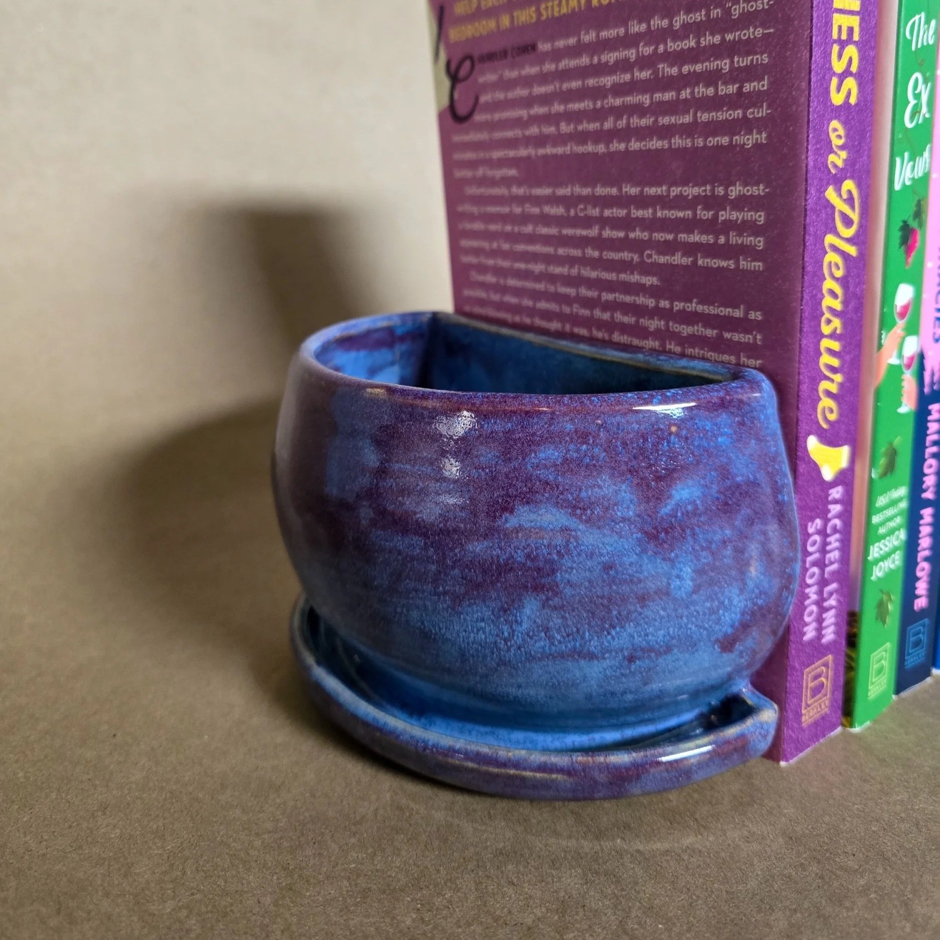 Purple Bookend Planters