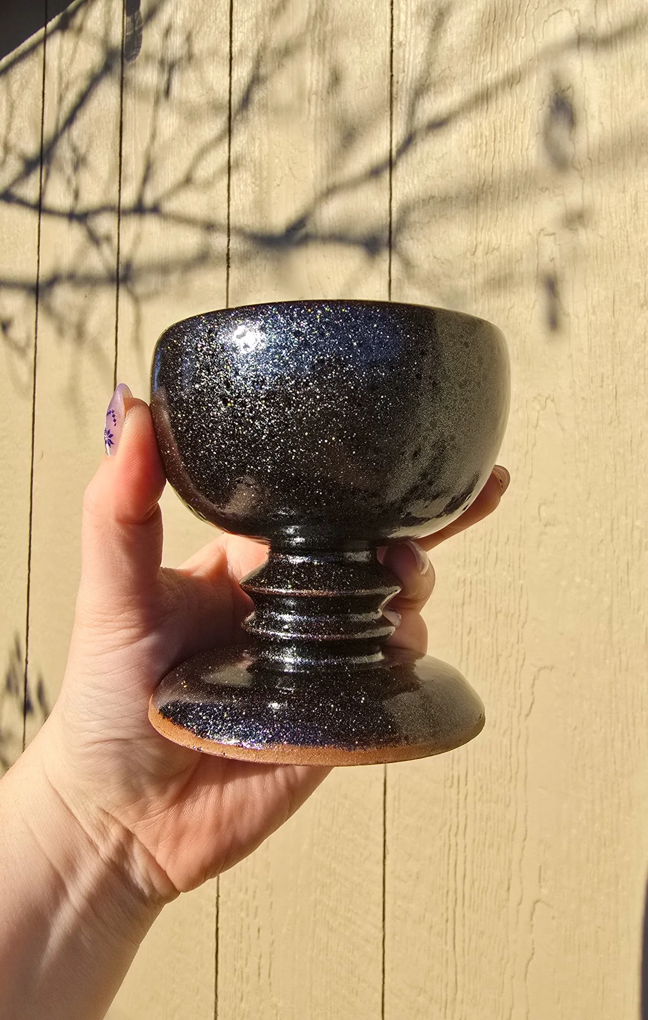 Black Glitter Goblet