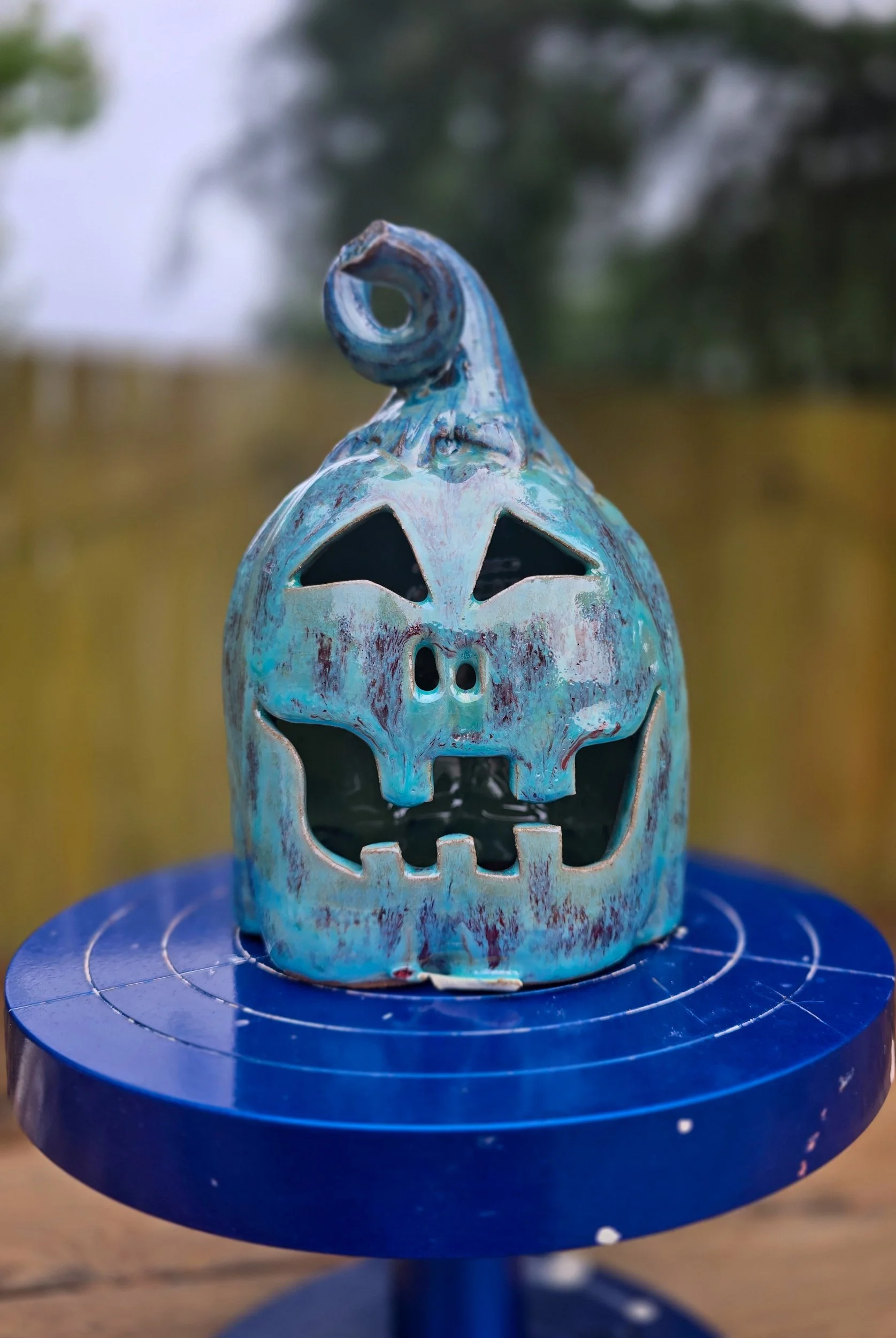 Turquoise Jack-o'-lantern