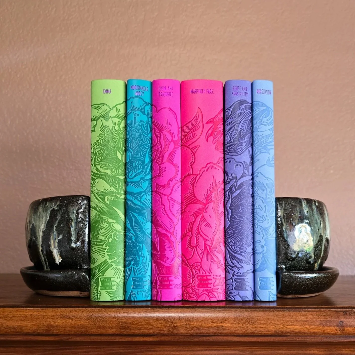 Black Glitter Bookend Planters